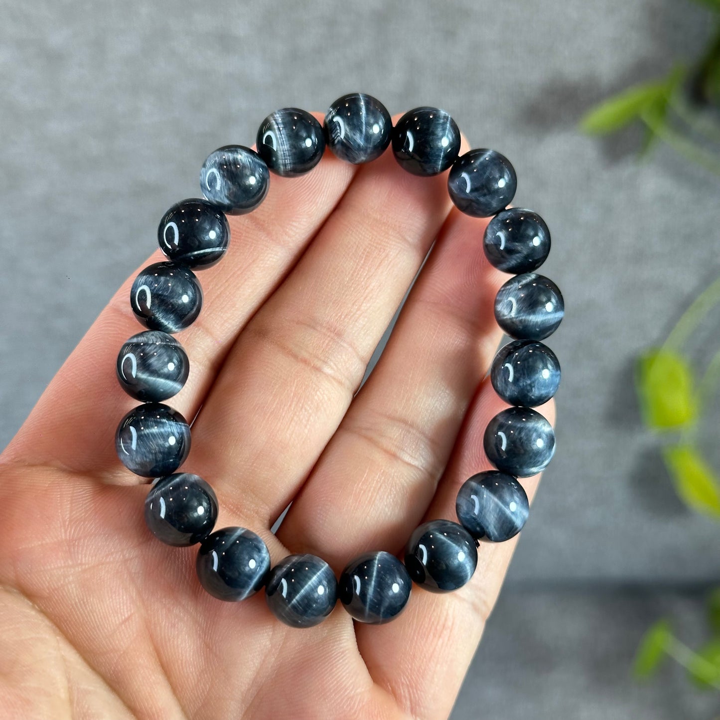 Natural Blue Tiger Eye VIP Bracelet Size 10 mm