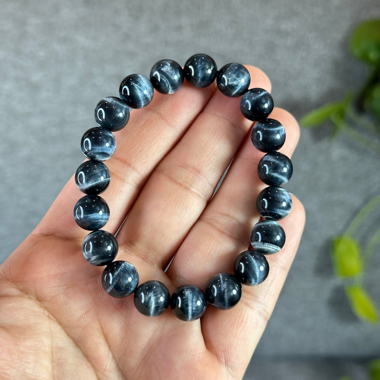 Natural Blue Tiger Eye VIP Bracelet Size 10 mm