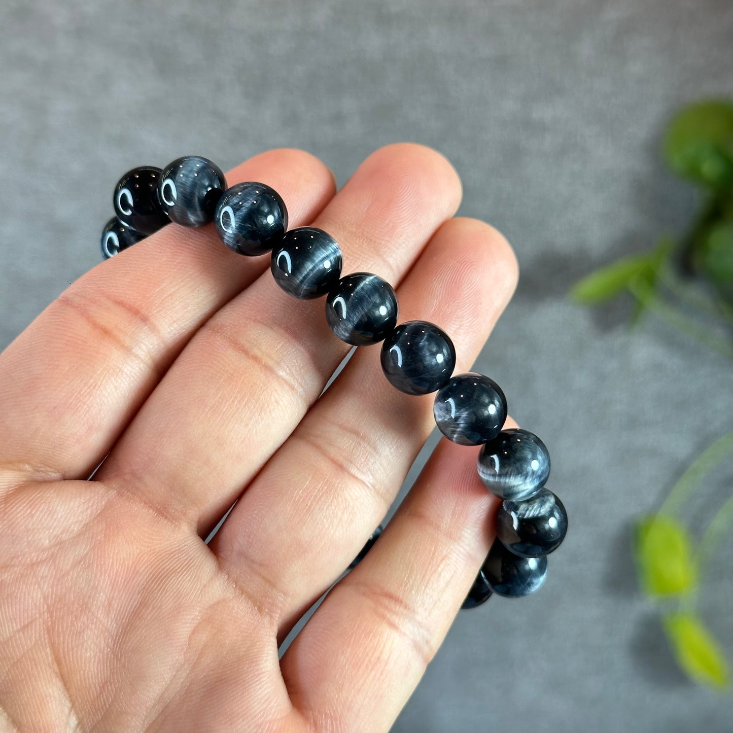 Natural Blue Tiger Eye VIP Bracelet Size 10 mm