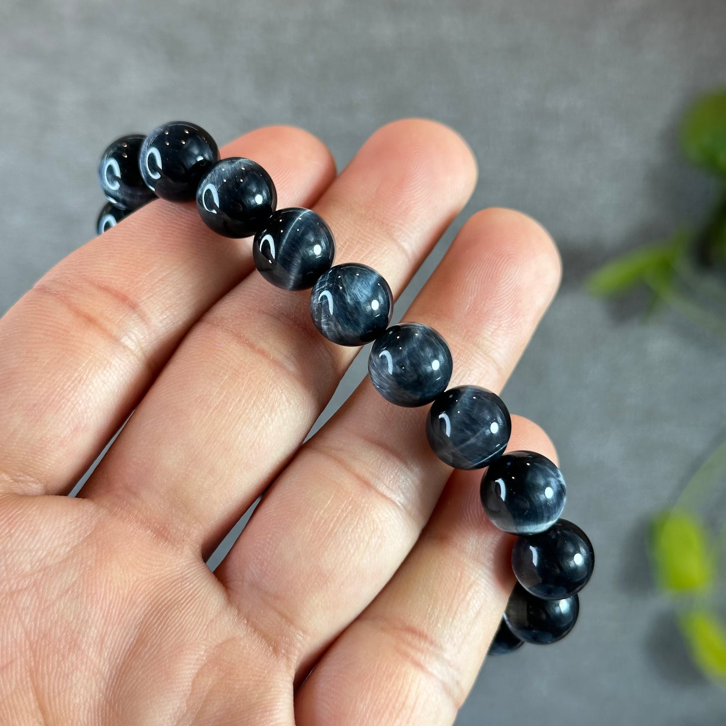 Natural Blue Tiger Eye VIP Bracelet Size 10 mm