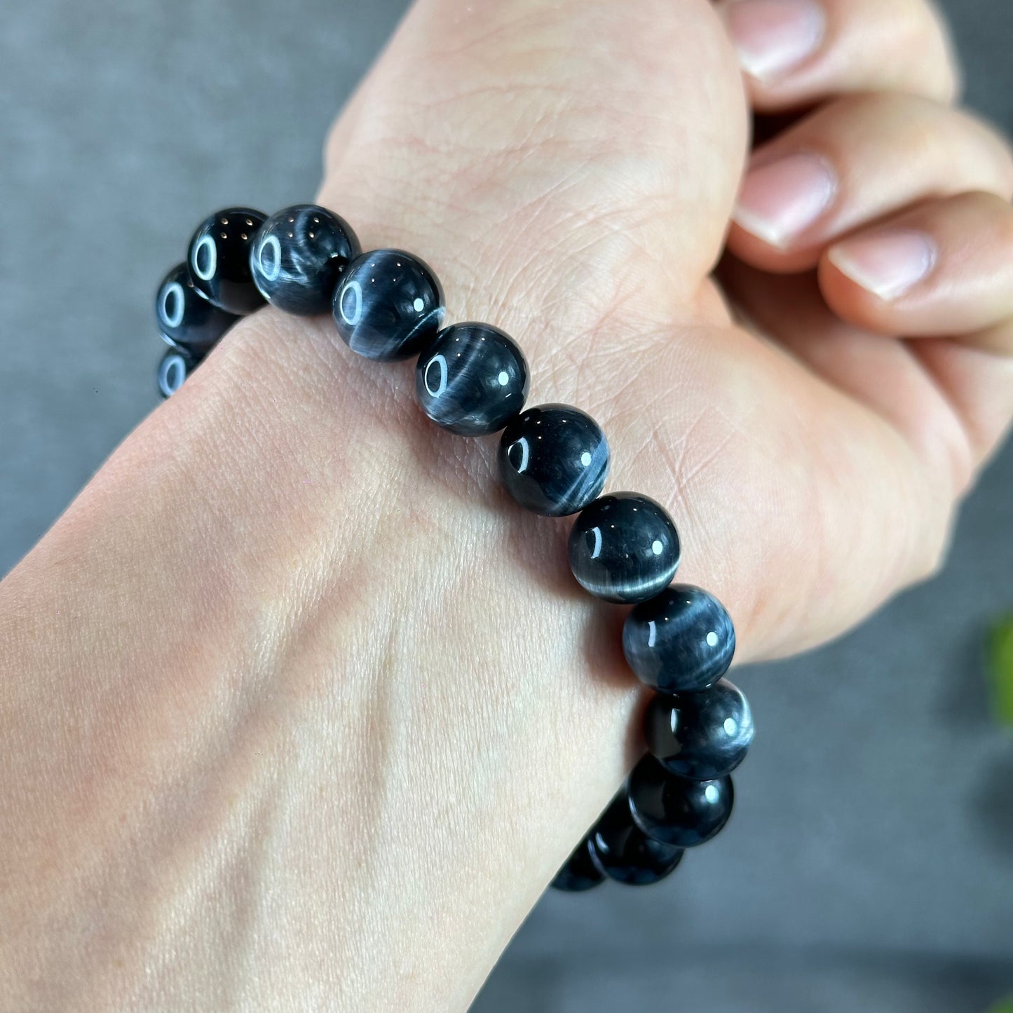 Natural Blue Tiger Eye VIP Bracelet Size 10 mm