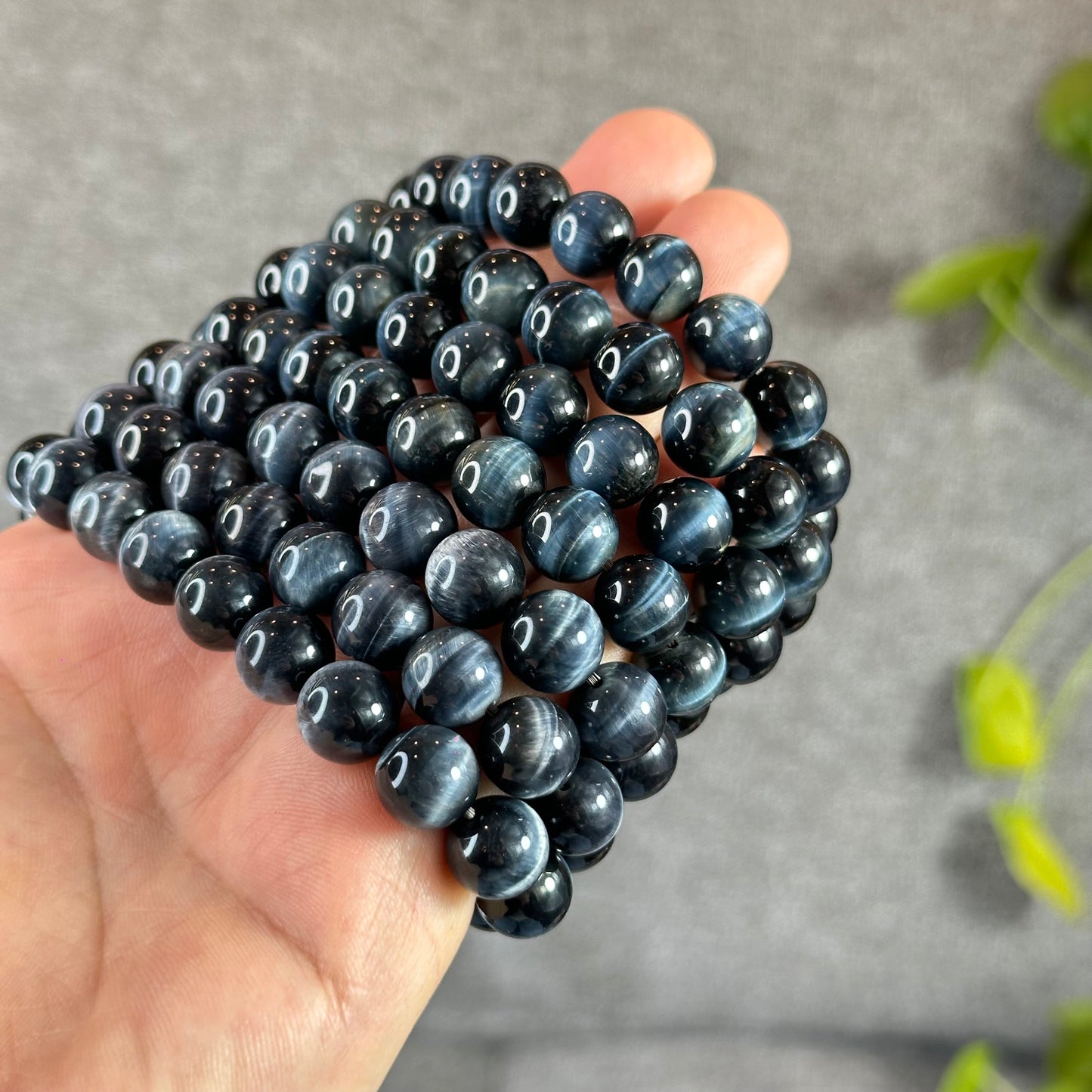 Natural Blue Tiger Eye VIP Bracelet Size 10 mm