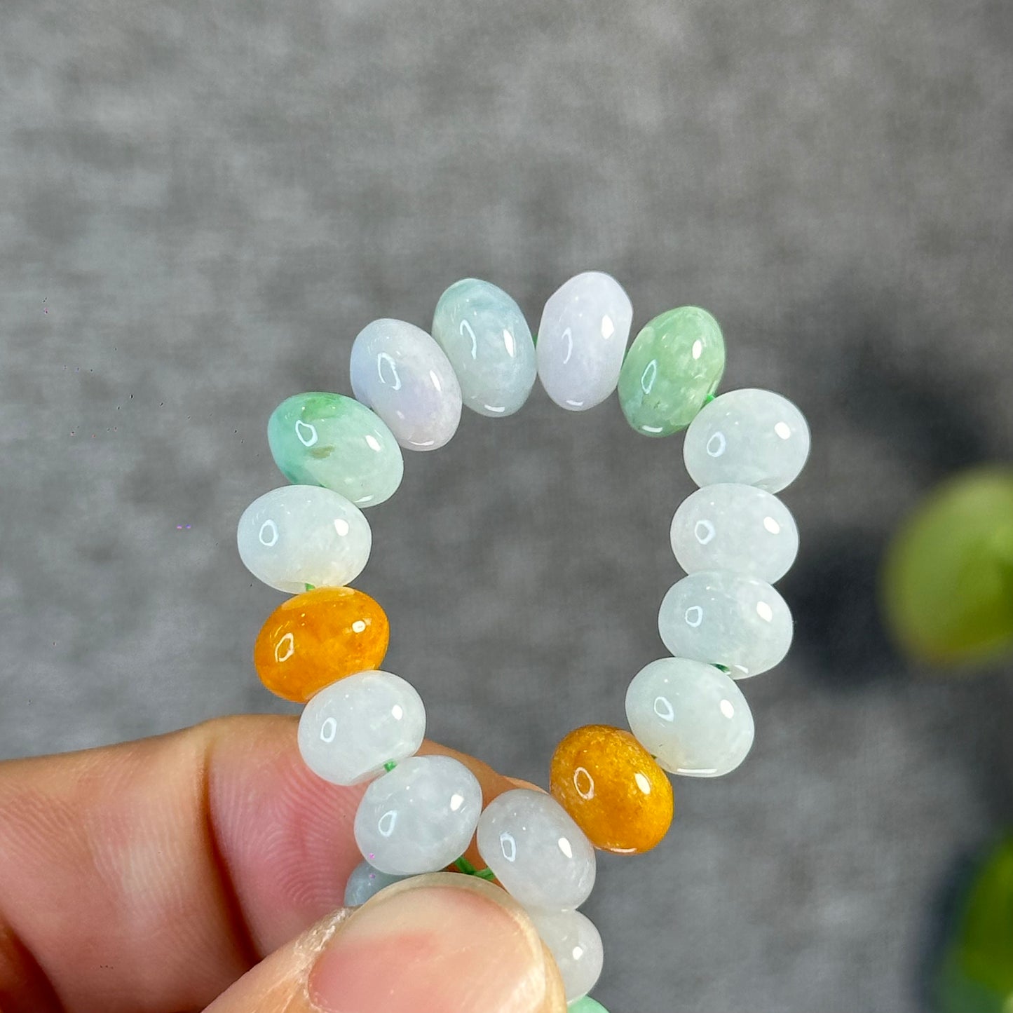 Multi Colour Natural Jadeite Jade VIP Donut