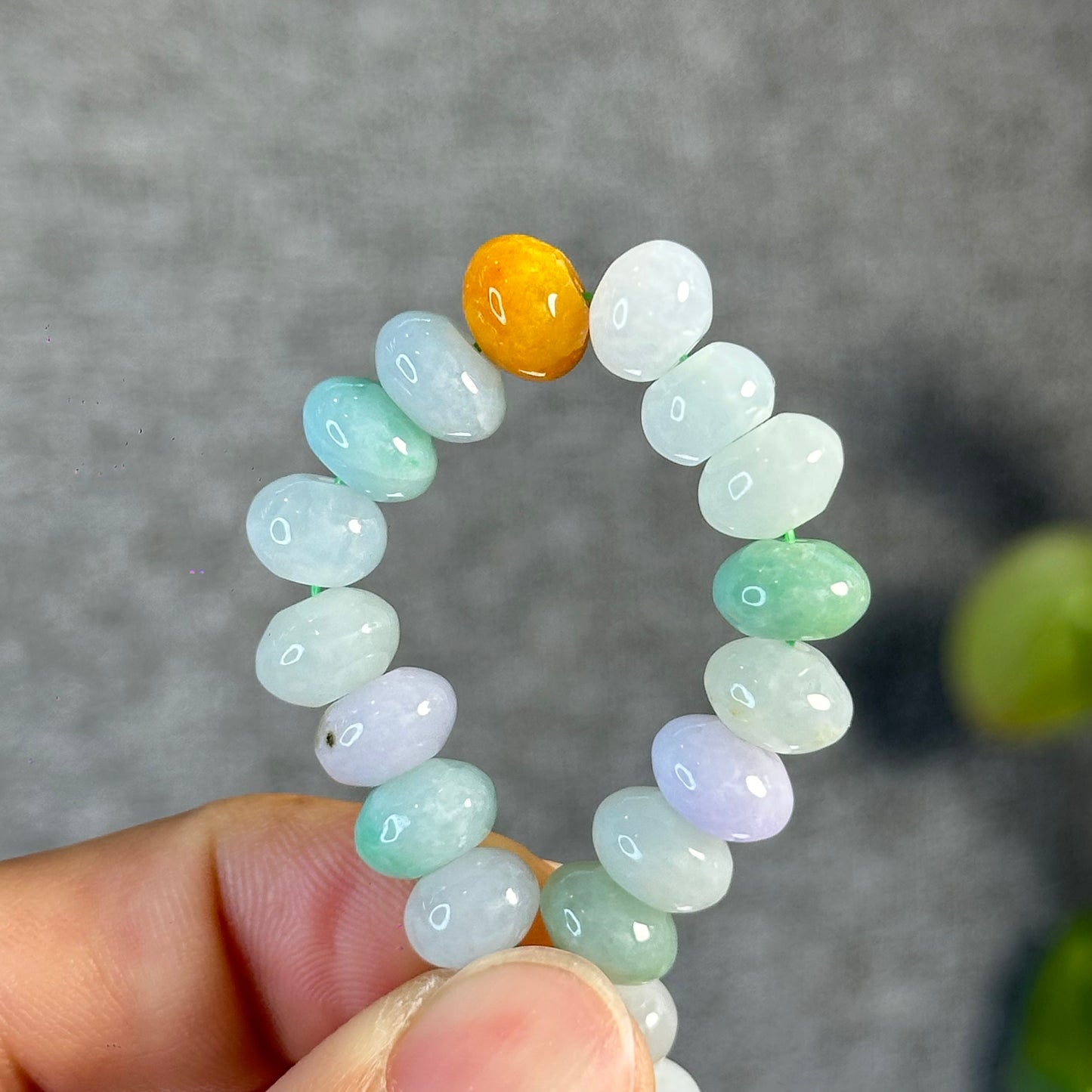 Multi Colour Natural Jadeite Jade VIP Donut