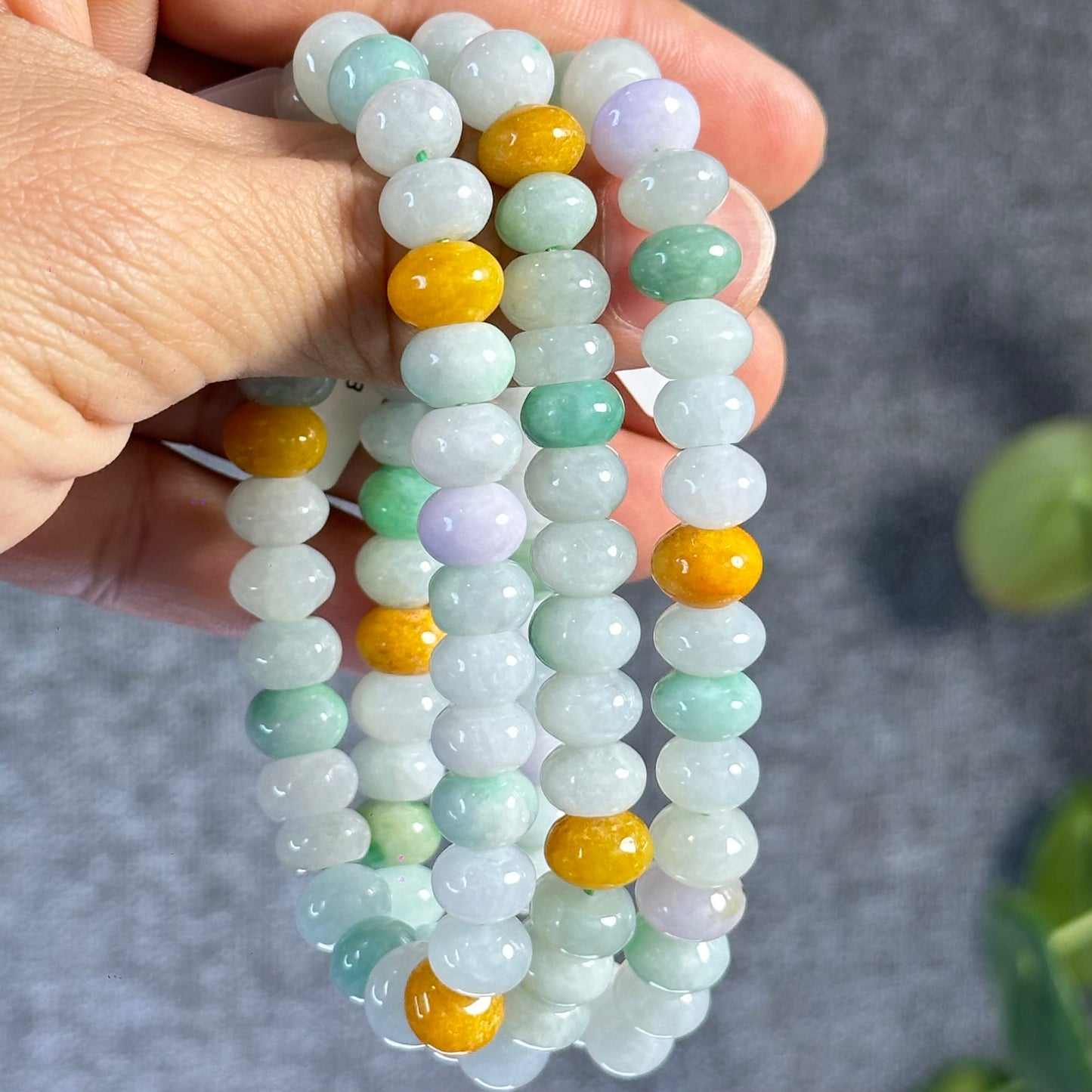 Multi Colour Natural Jadeite Jade VIP Donut