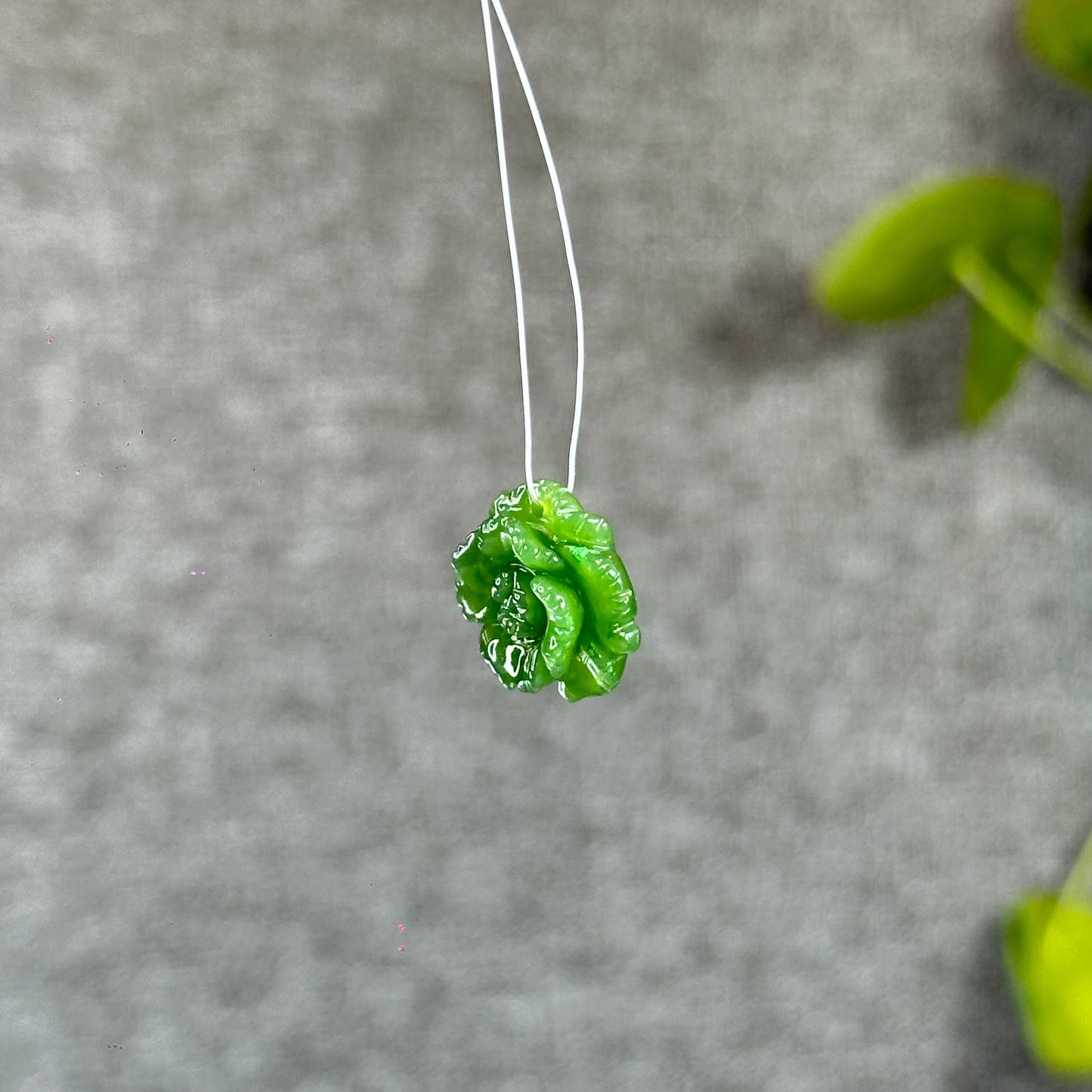 Cabbage Flower Natural Nephrite Jade VIP Charm