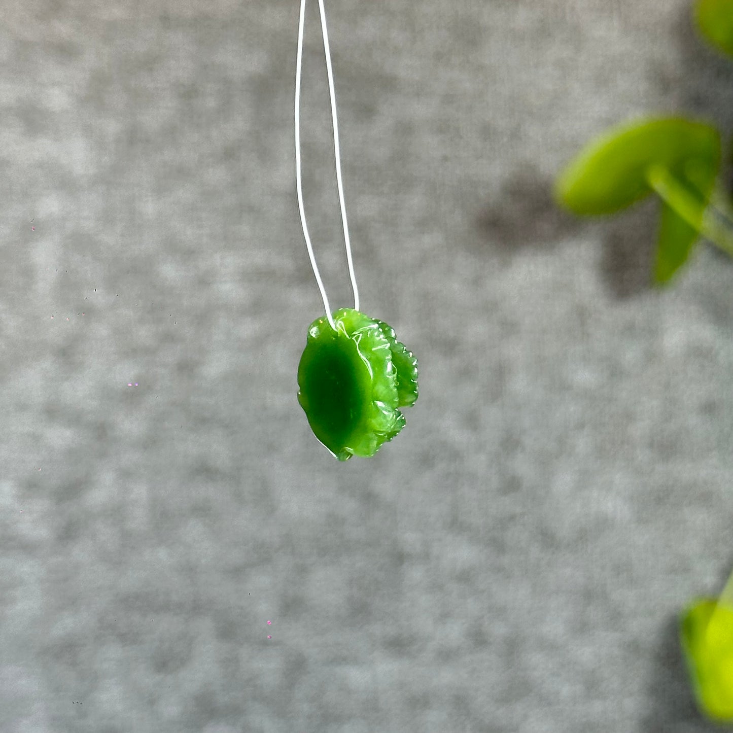 Cabbage Flower Natural Nephrite Jade VIP Charm