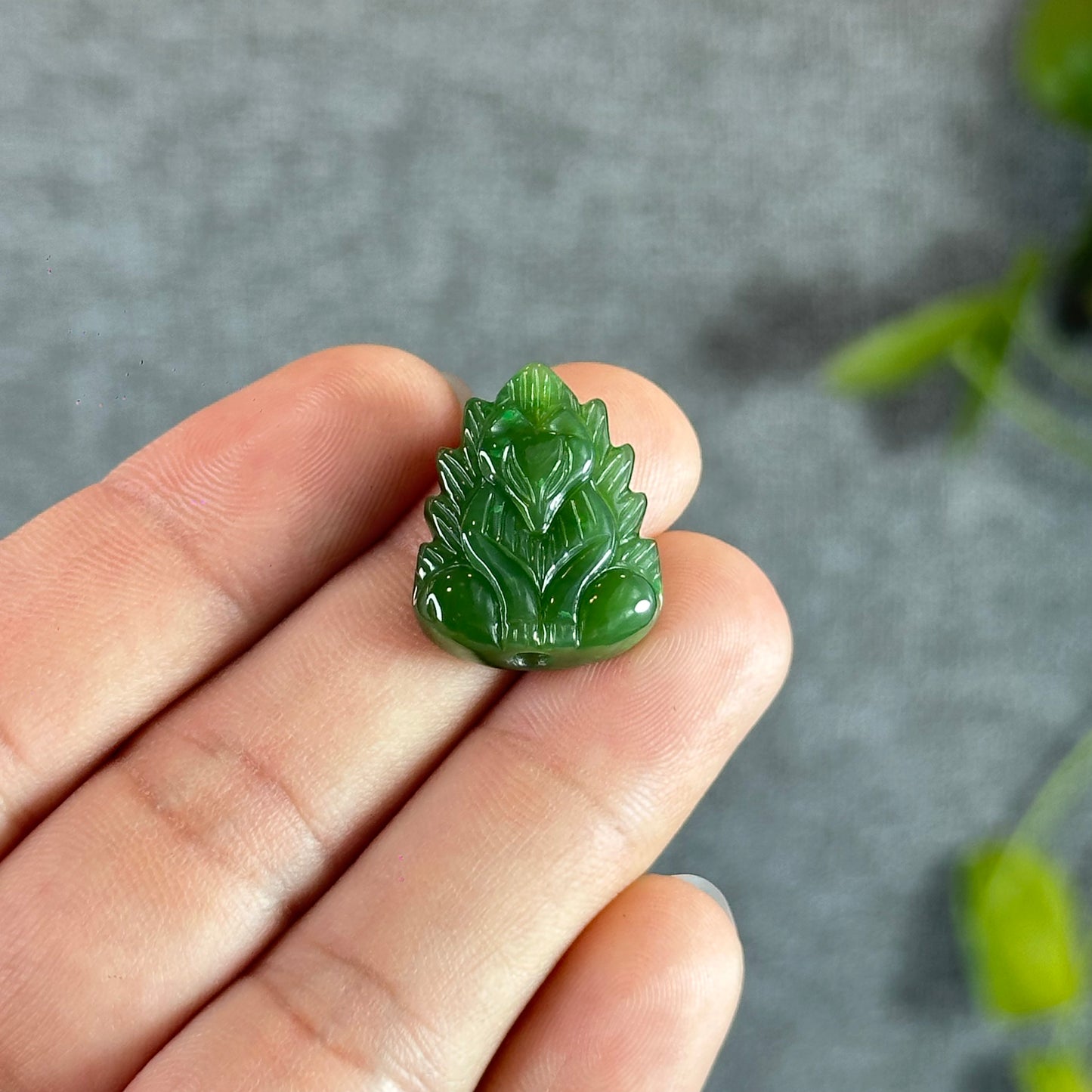 Nine Tails Natural Nephrite Jade VIP Charm