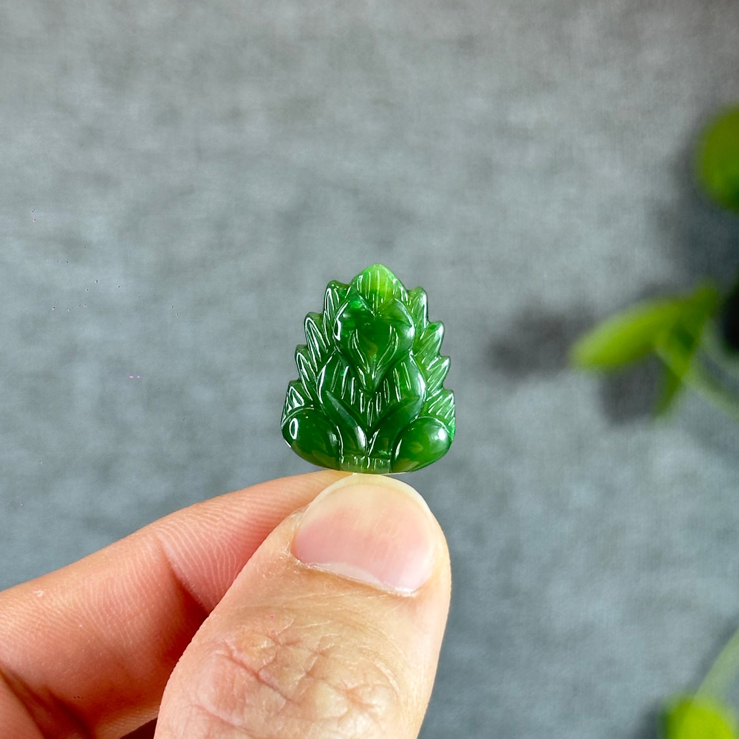 Nine Tails Natural Nephrite Jade VIP Charm