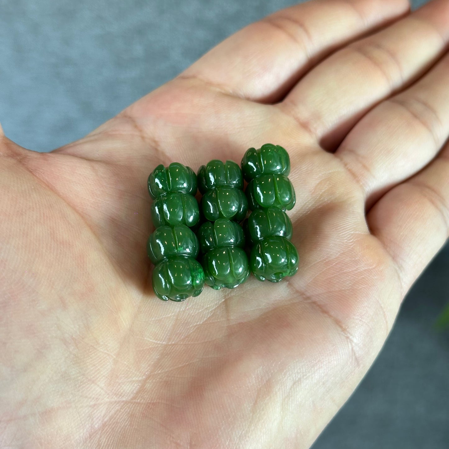 Double Lotus Natural Nephrite Jade VIP Charm