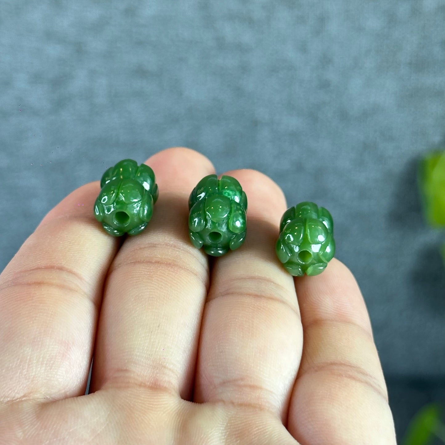 Double Lotus Natural Nephrite Jade VIP Charm