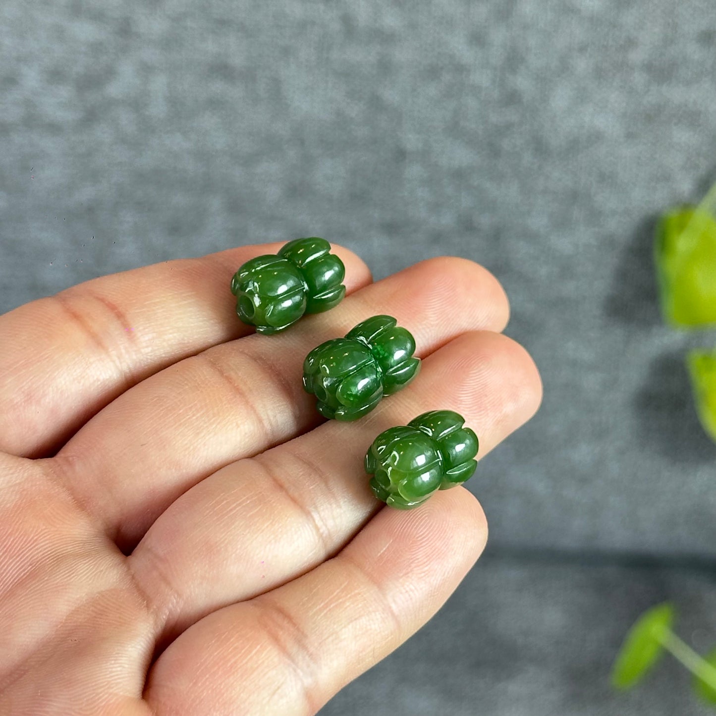 Double Lotus Natural Nephrite Jade VIP Charm