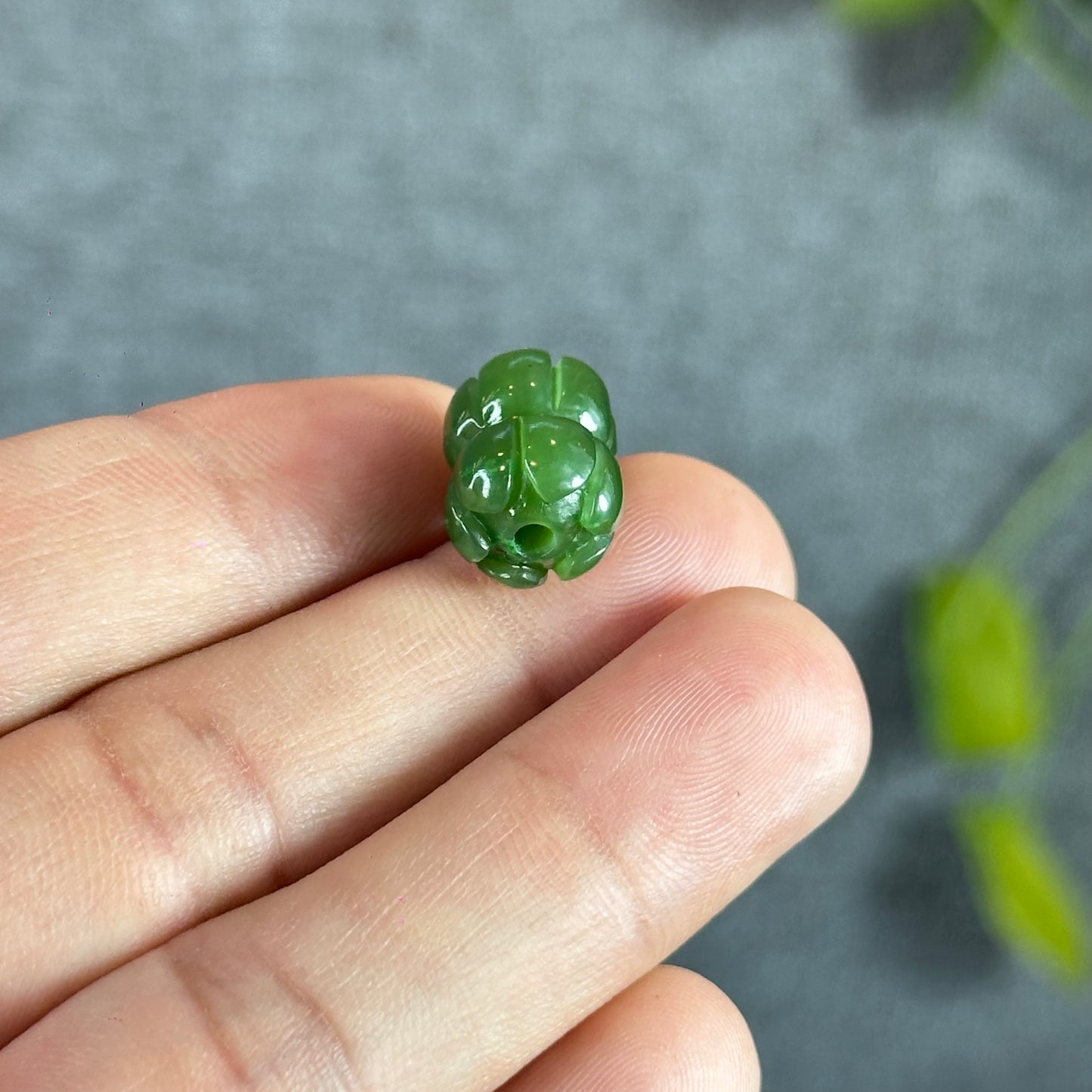 Double Lotus Natural Nephrite Jade VIP Charm