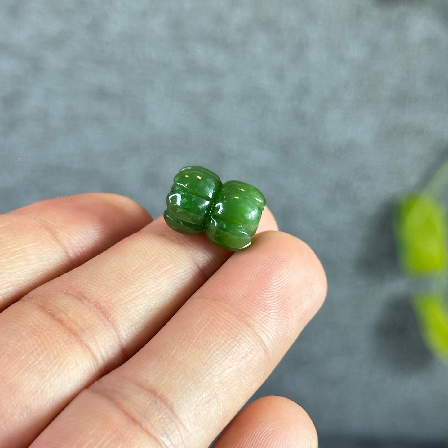 Double Lotus Natural Nephrite Jade VIP Charm