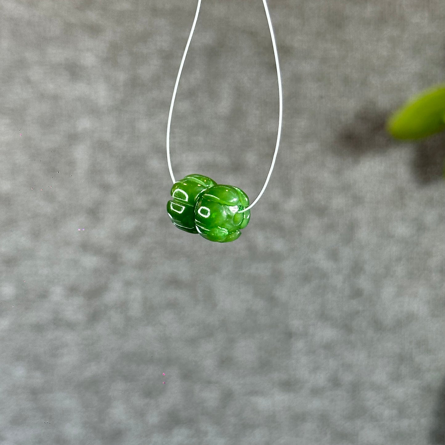 Double Lotus Natural Nephrite Jade VIP Charm