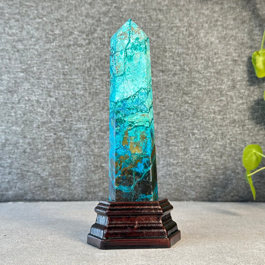 Natural Chrysocolla Tower