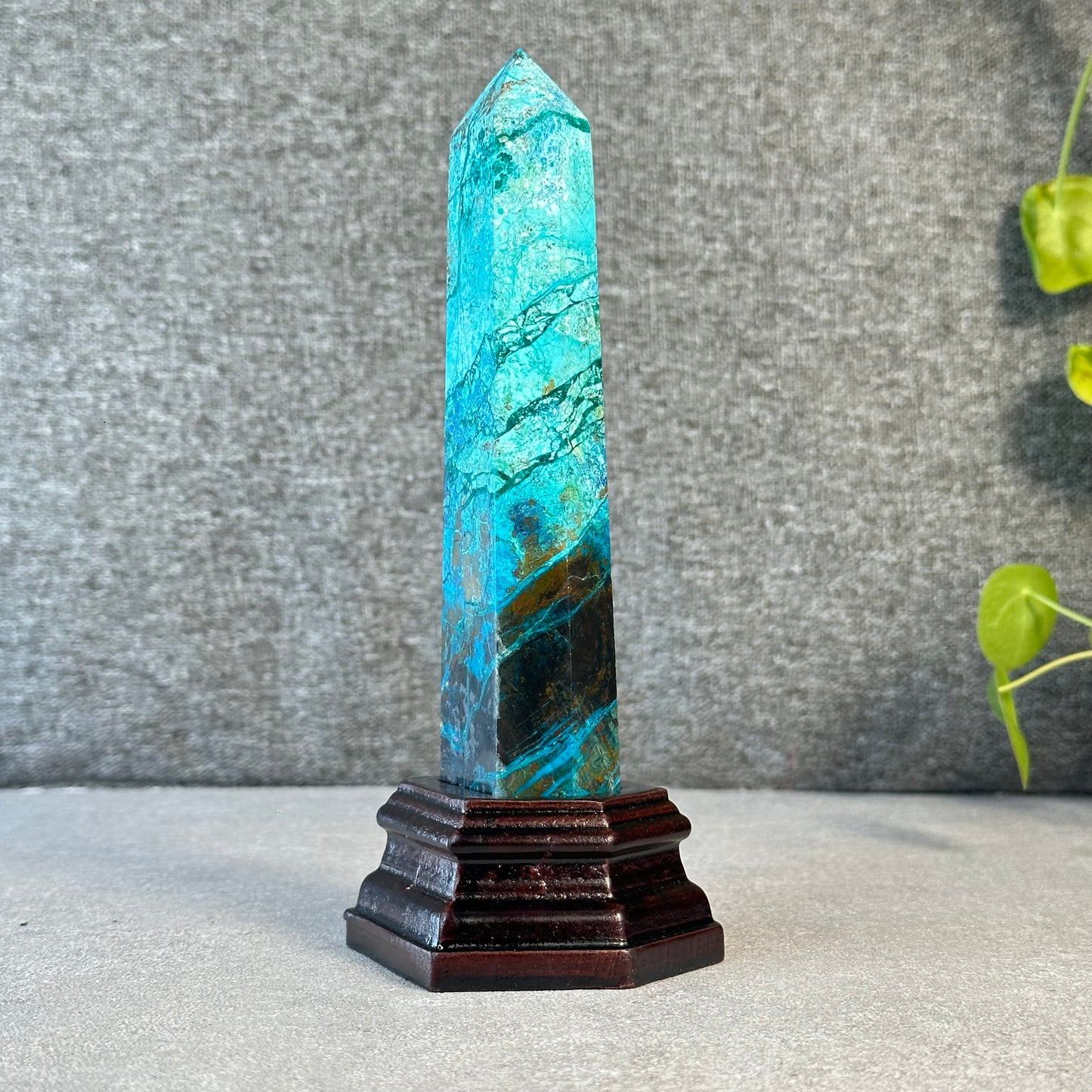 Natural Chrysocolla Tower