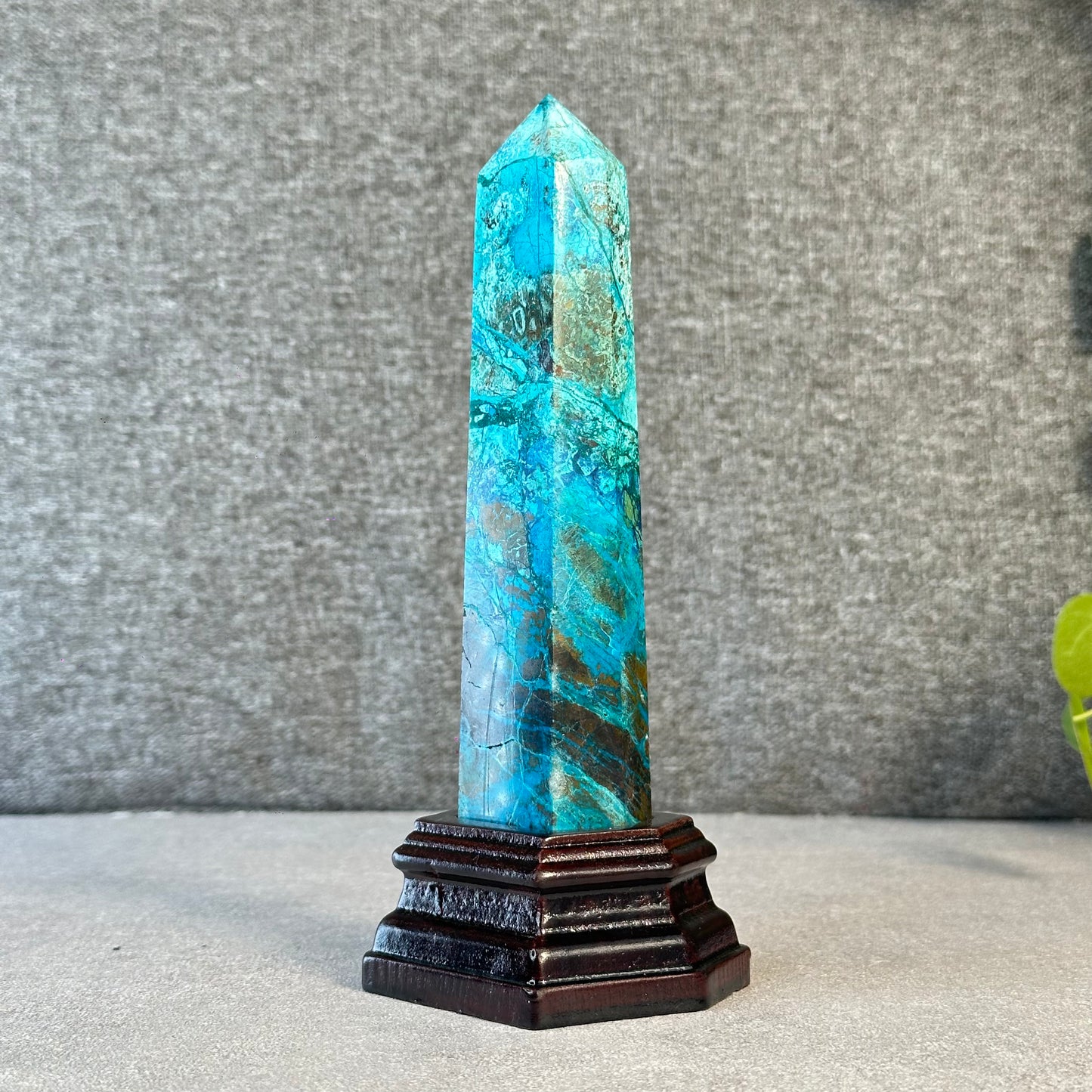 Natural Chrysocolla Tower