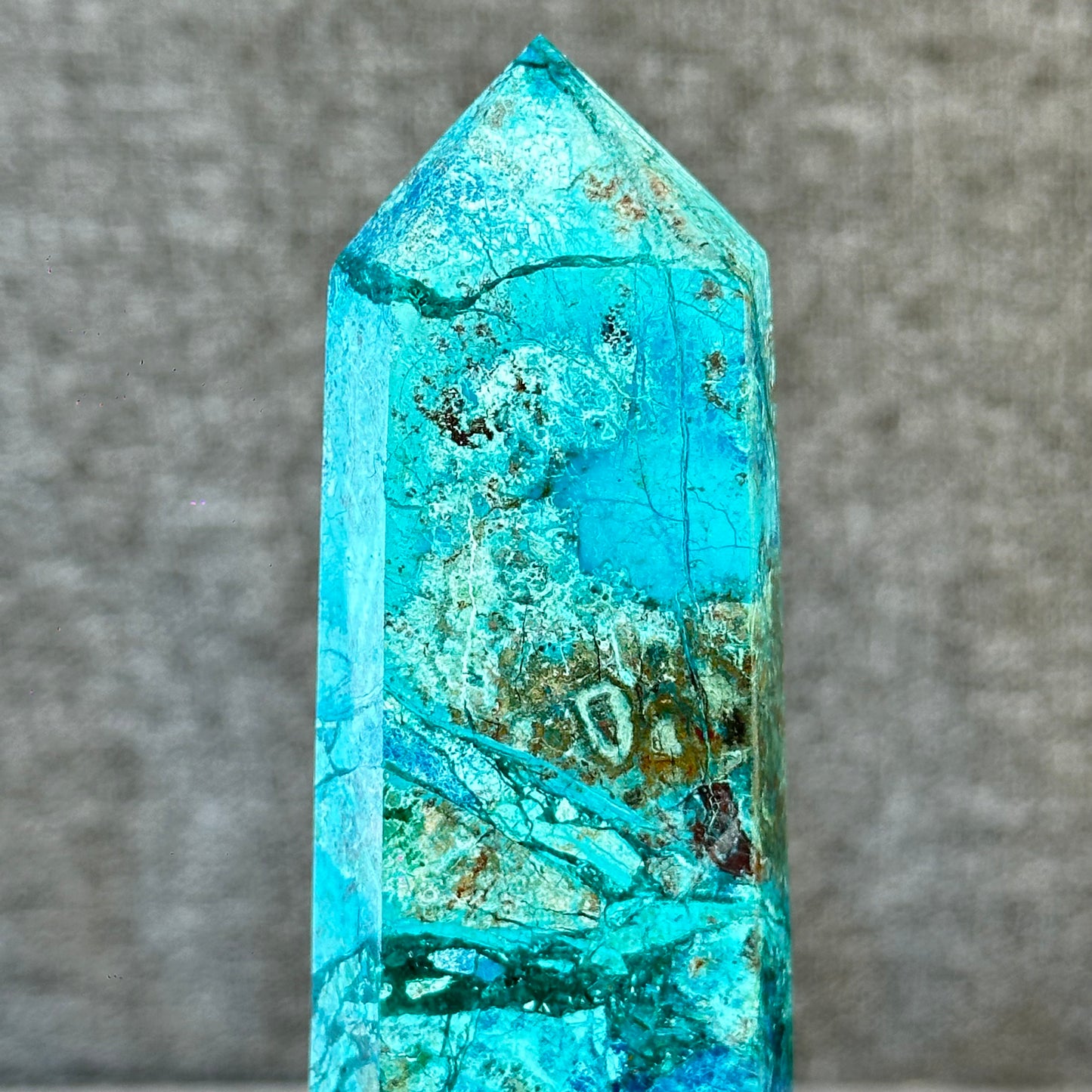 Natural Chrysocolla Tower