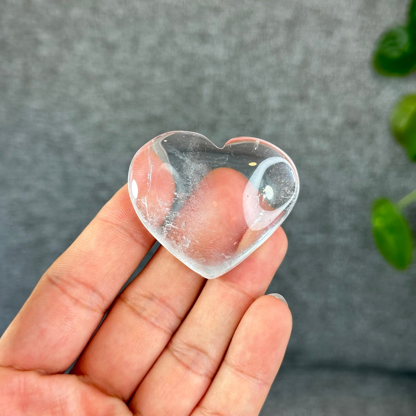 Natural Clear Quartz Heart Bag VIP Figurine - Small