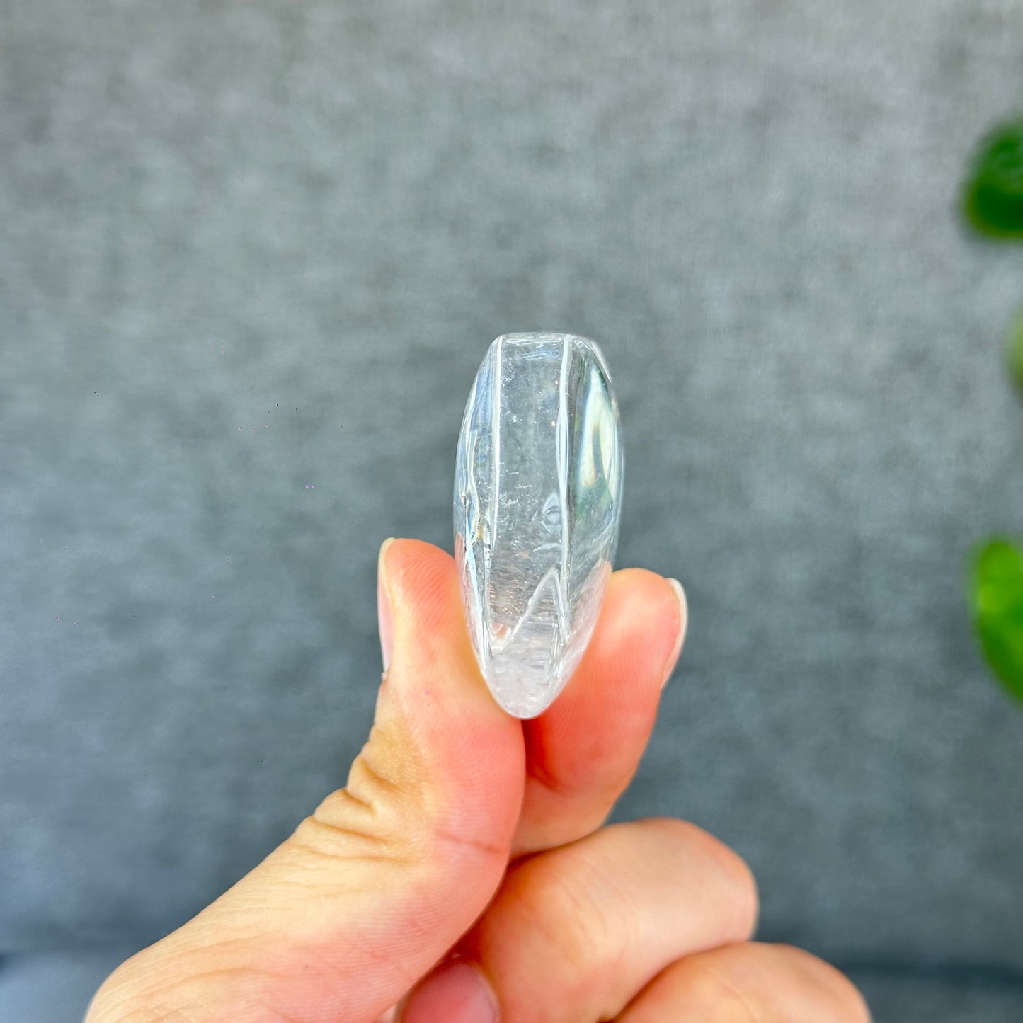 Natural Clear Quartz Heart Bag VIP Figurine - Small