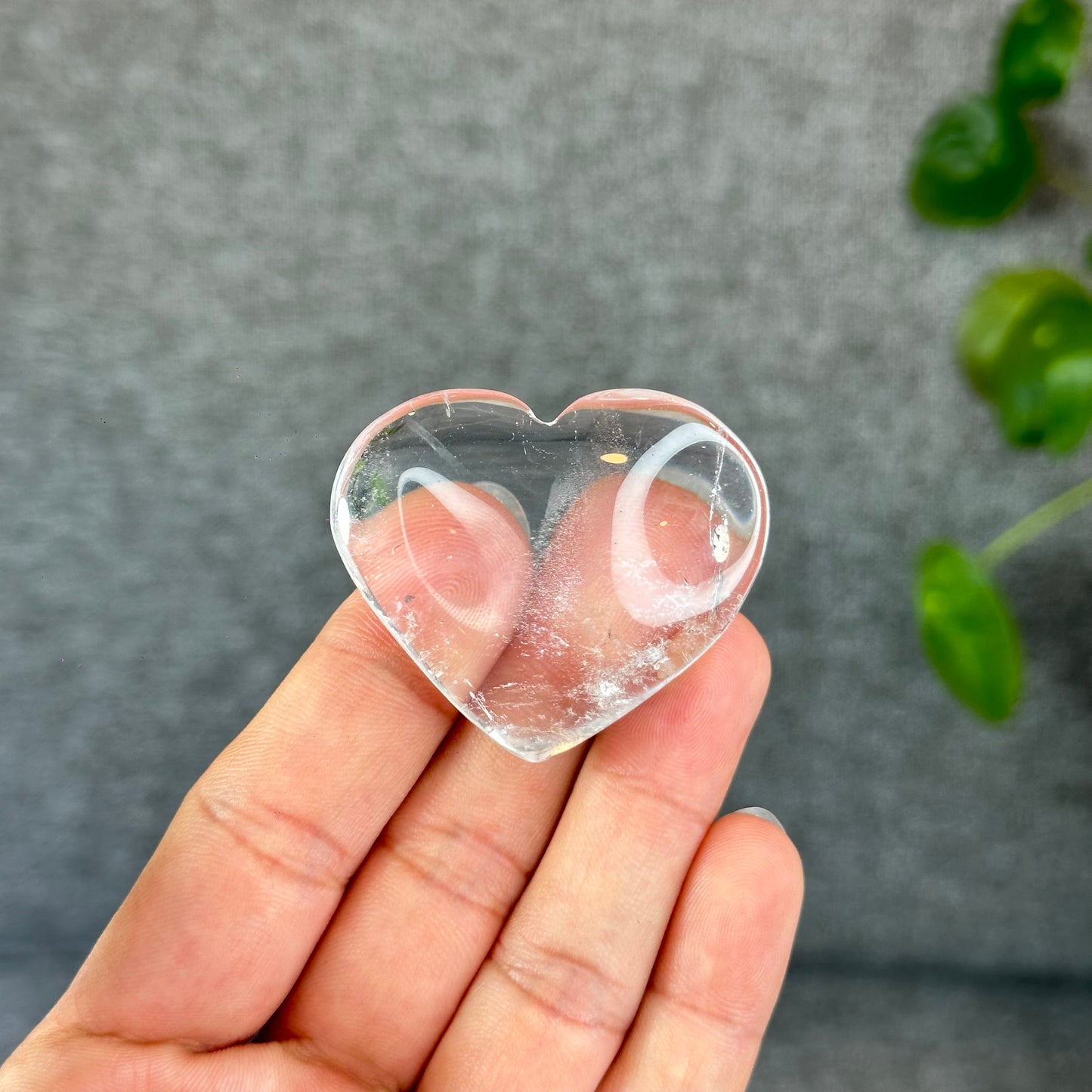 Natural Clear Quartz Heart Bag VIP Figurine - Small