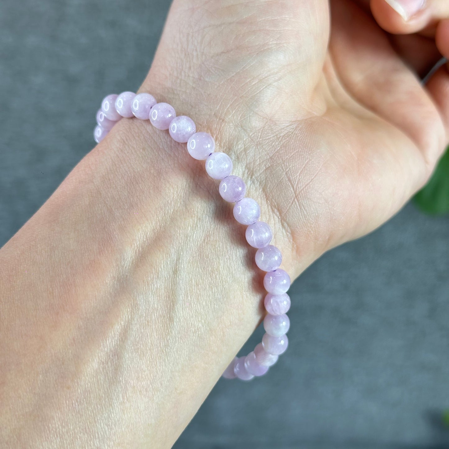 Natural Kunzite Bracelete Size 6 mm