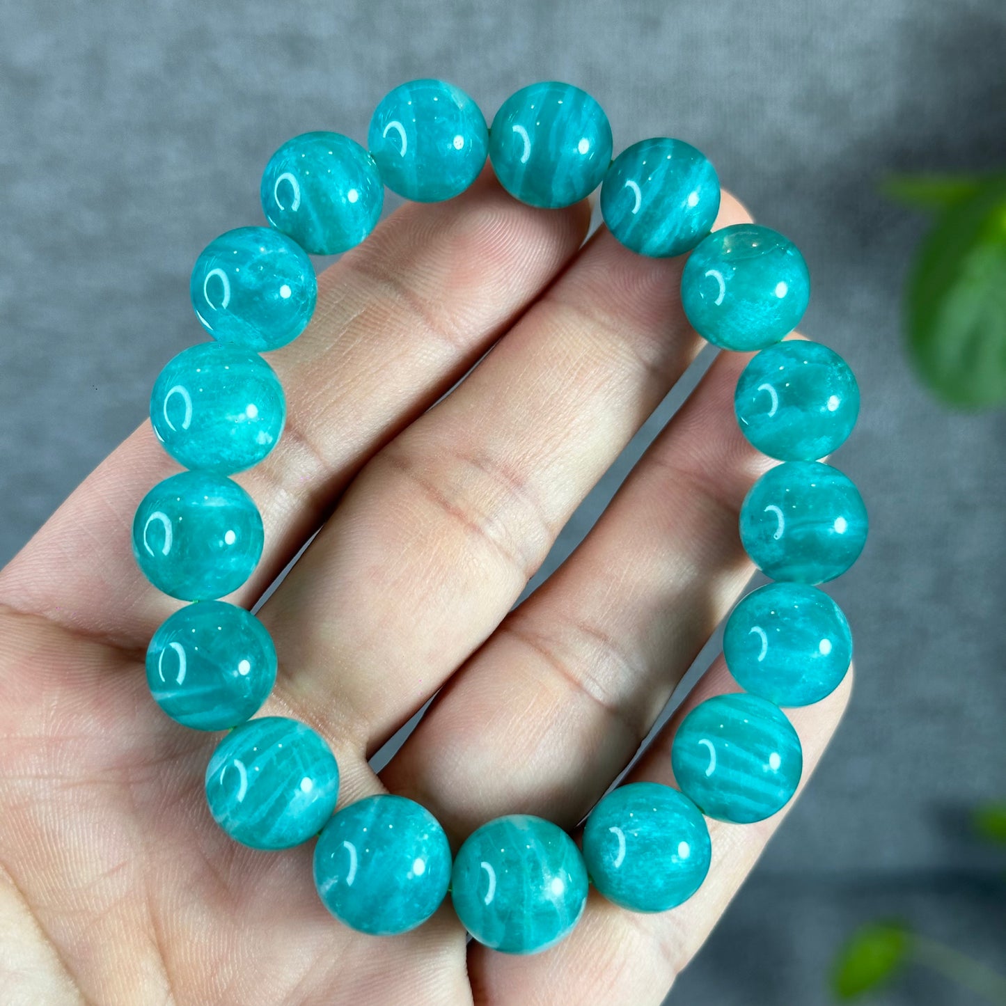 Deep Sea Russian Natural Amazonite Bracelet Size 12 mm