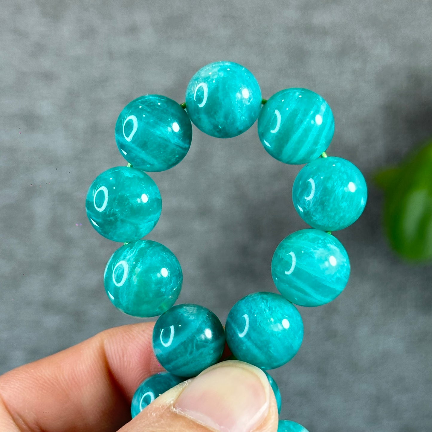 Deep Sea Russian Natural Amazonite Bracelet Size 12 mm