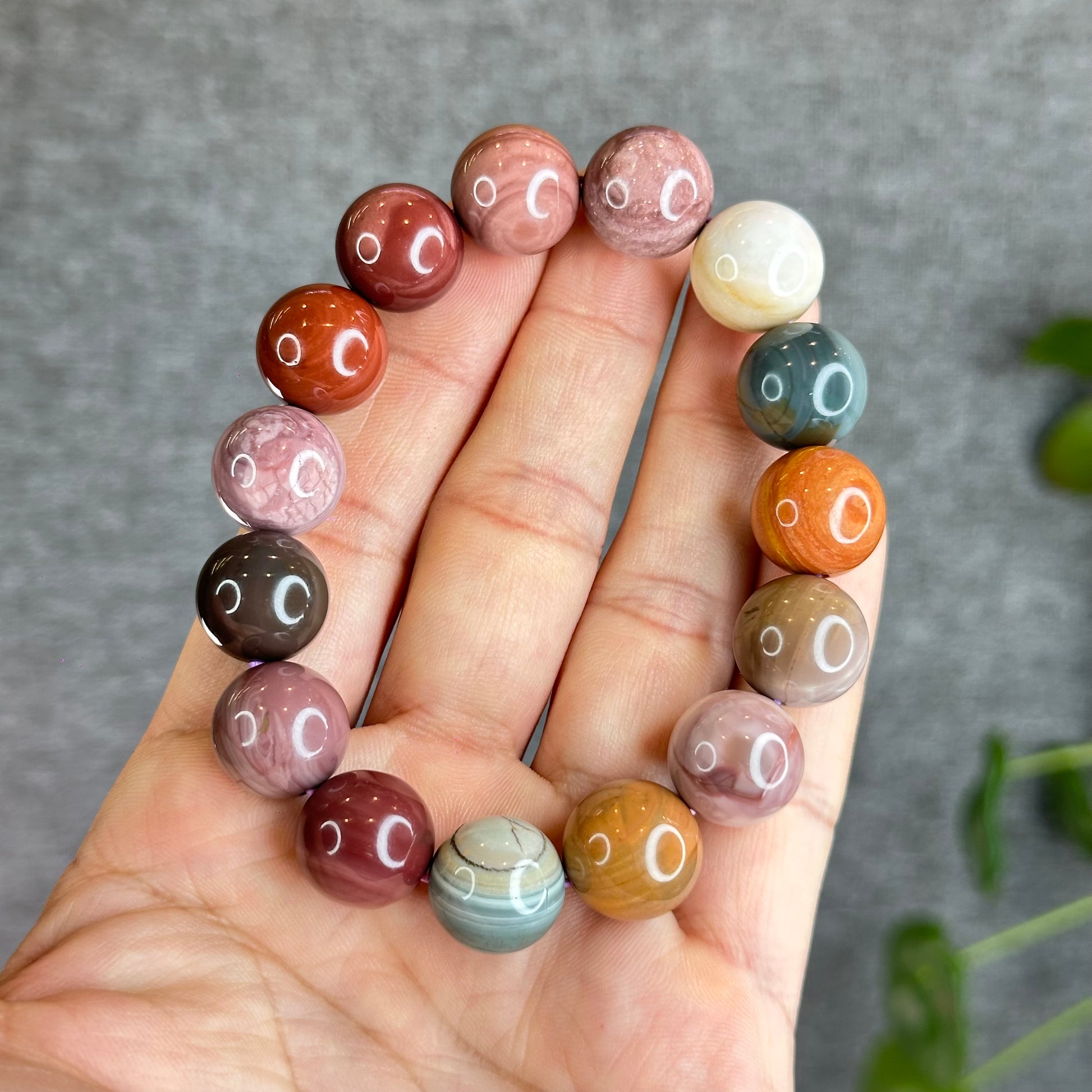 Multi Colour Alashan Agate Bracelet | Calgary Crystal Store