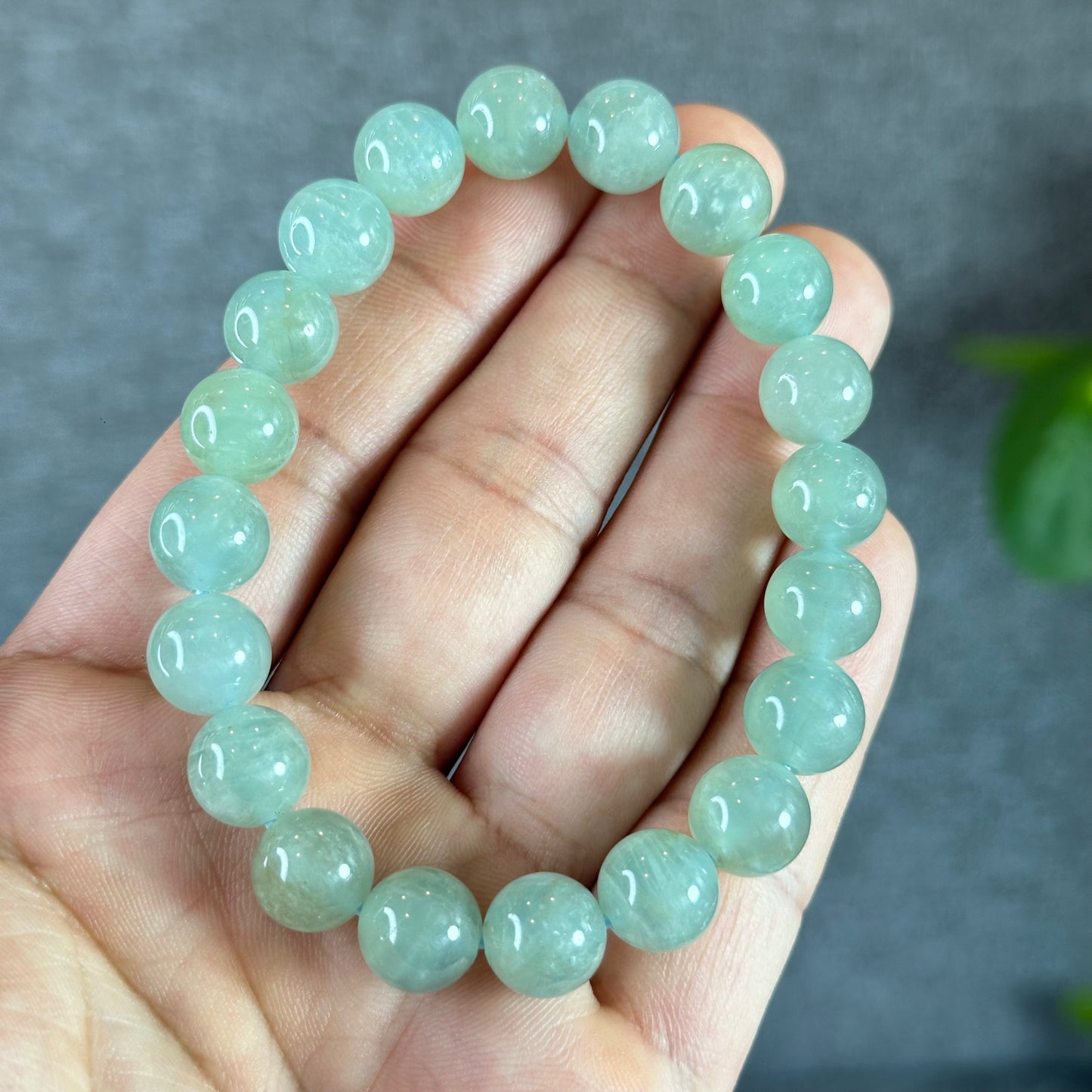 Seafoam Aquamarine Strand Size 10 mm From Brazil