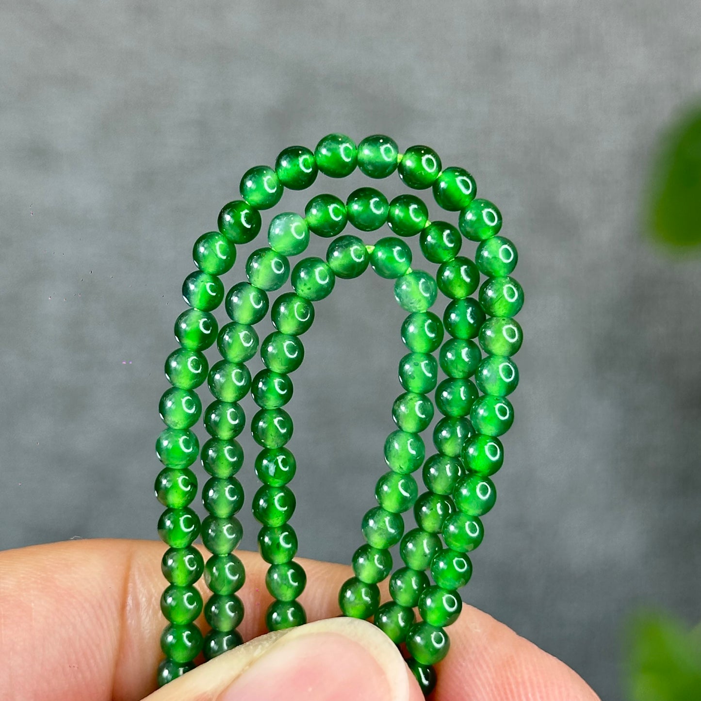 Natural Imperial Green Translucent Jadeite Jade VIP Necklace Accent Clasp