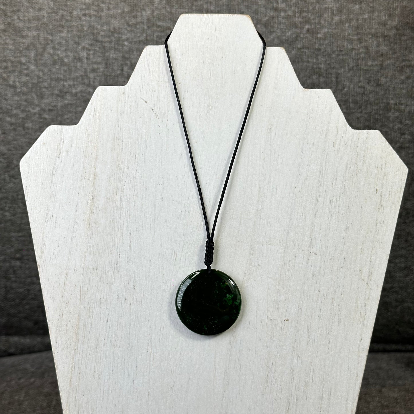Light Floral Green Round Luch Coin VIP Natural Nephrite Jade Pendant