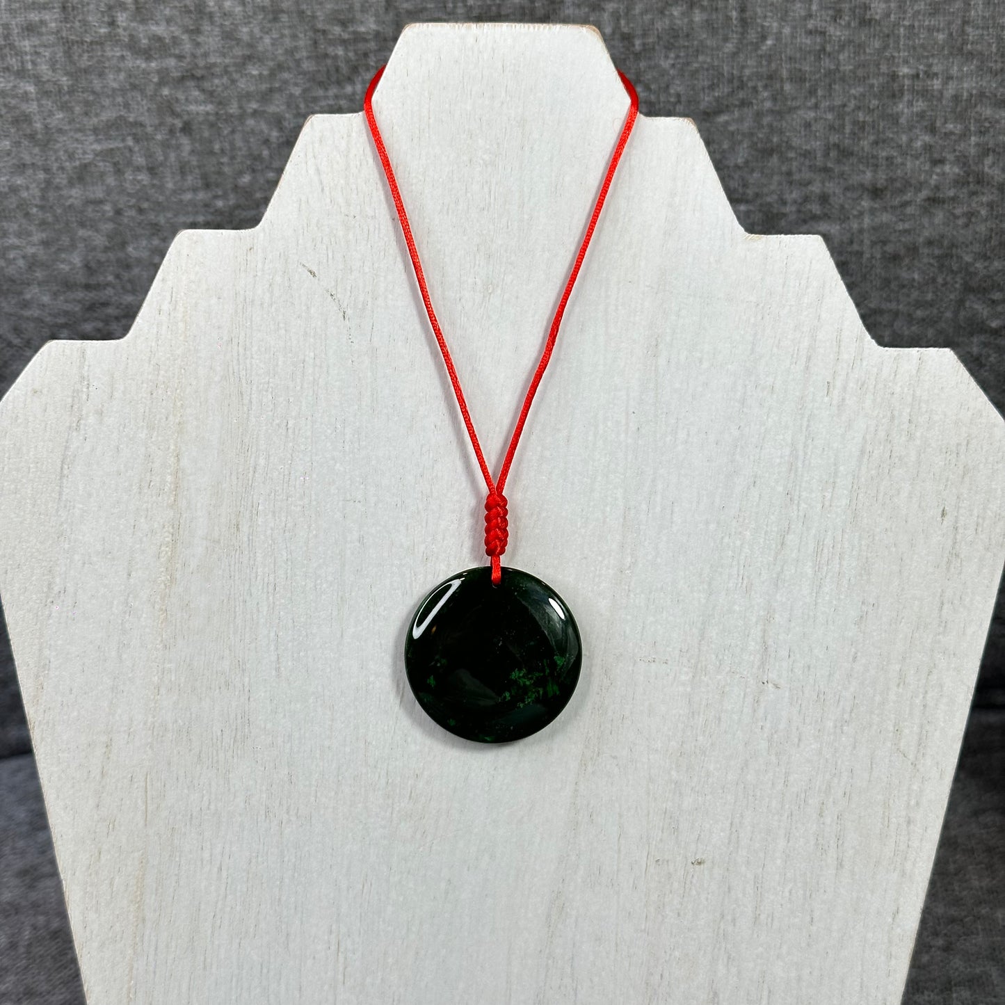 Light Floral Green Round Luch Coin VIP Natural Nephrite Jade Pendant