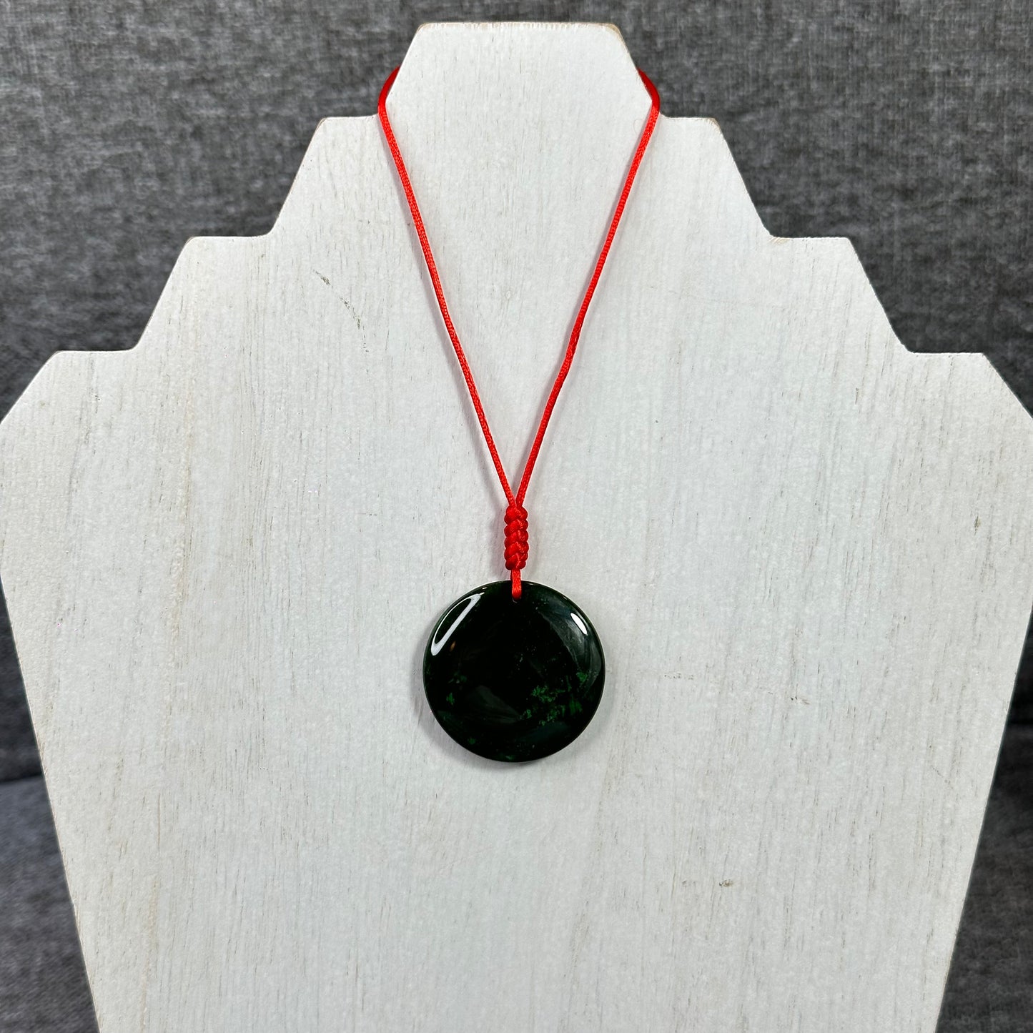 Light Floral Green Round Luch Coin VIP Natural Nephrite Jade Pendant
