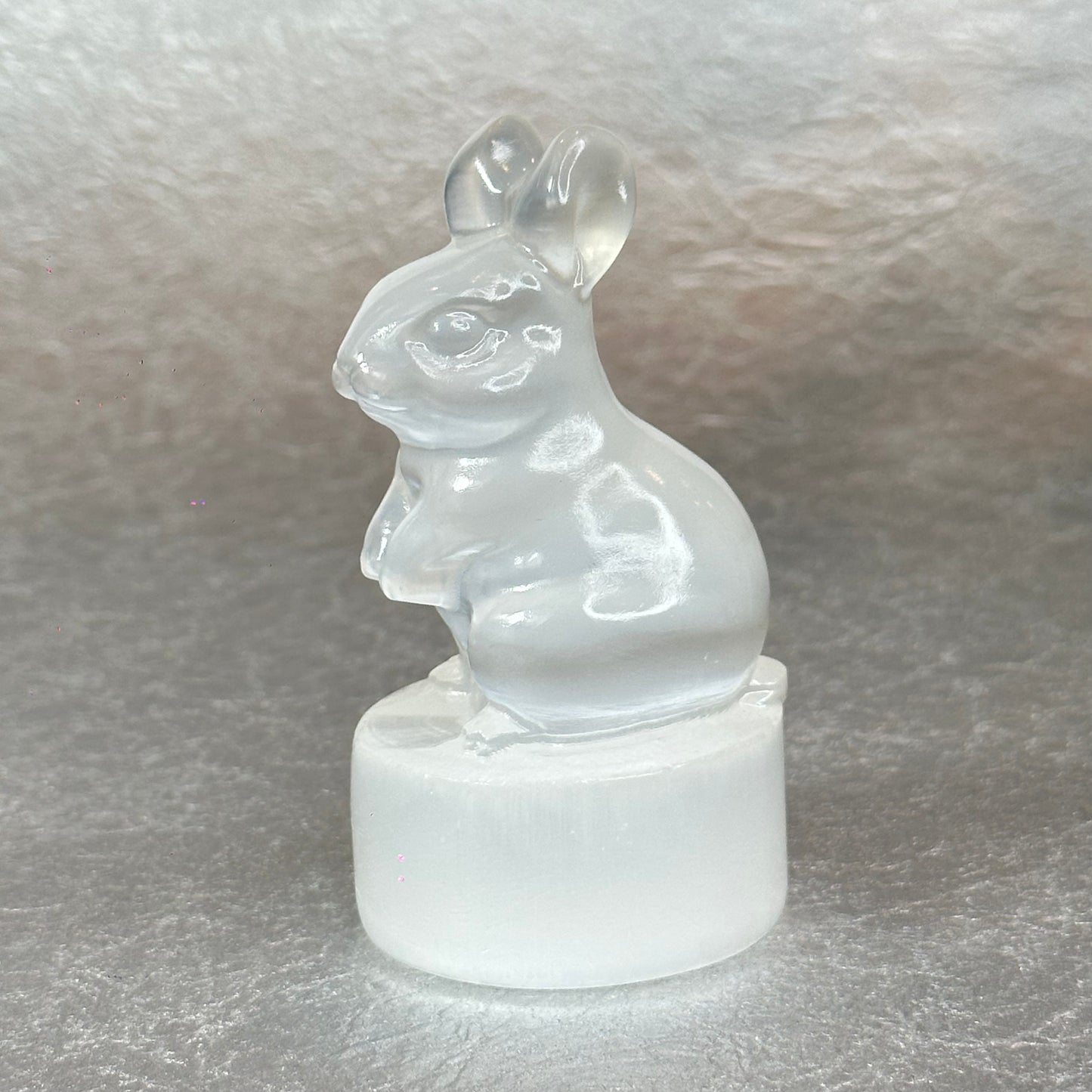 Natural Selenite Rabbit Figurine