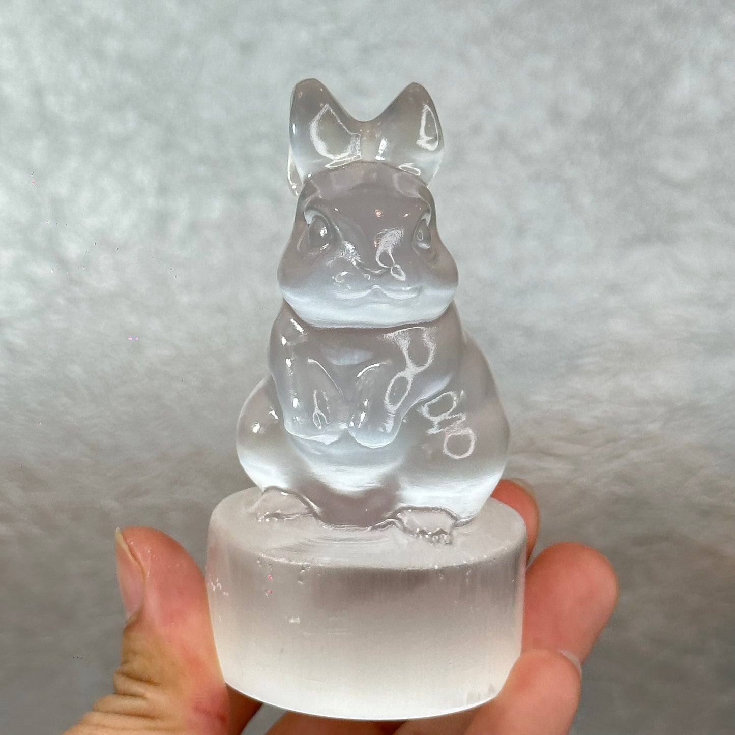 Natural Selenite Rabbit Figurine