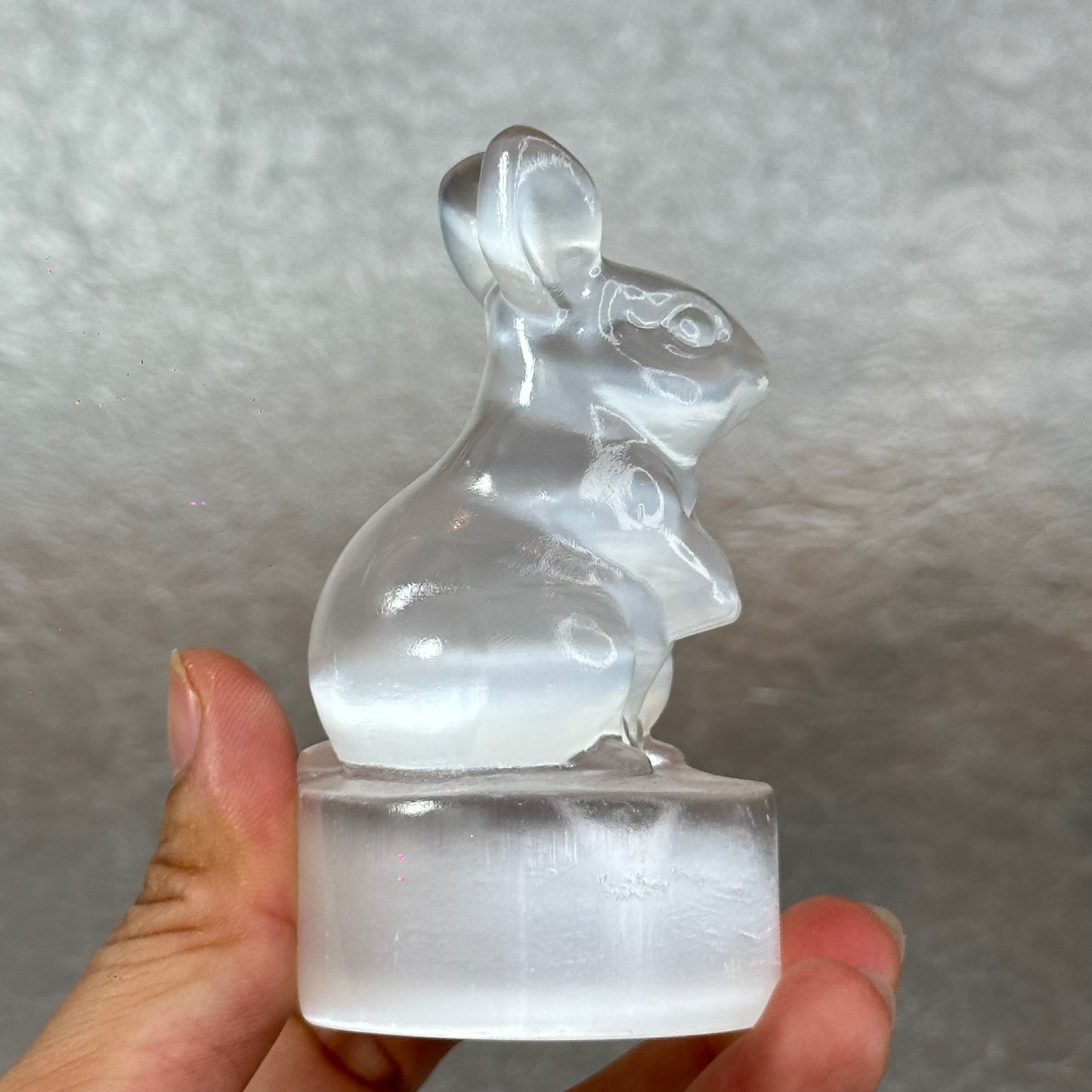 Natural Selenite Rabbit Figurine