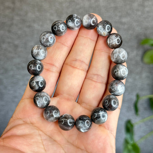 Natural Sunstone Moonstone Bracelet Size 12 mm