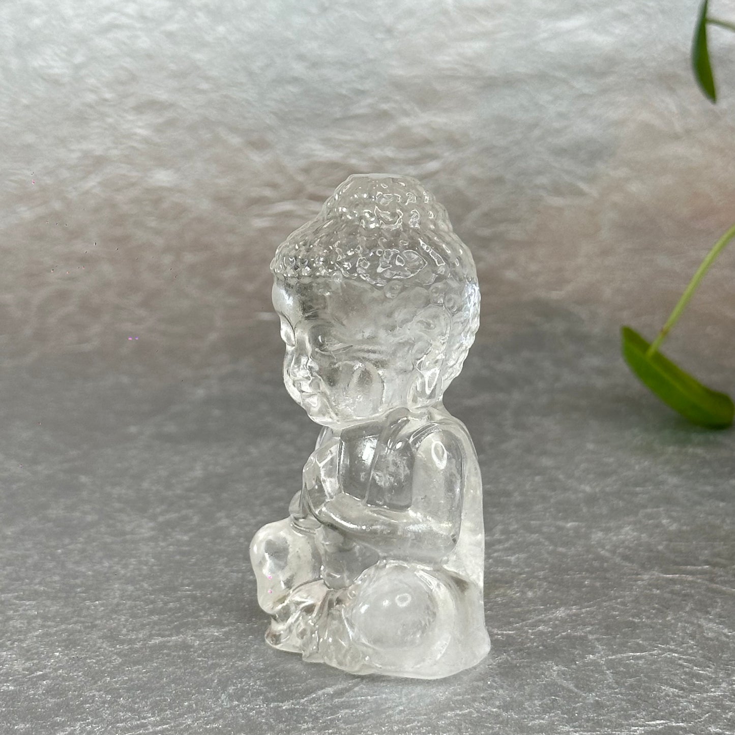 Natural Clear Quartz Buddha Figurine