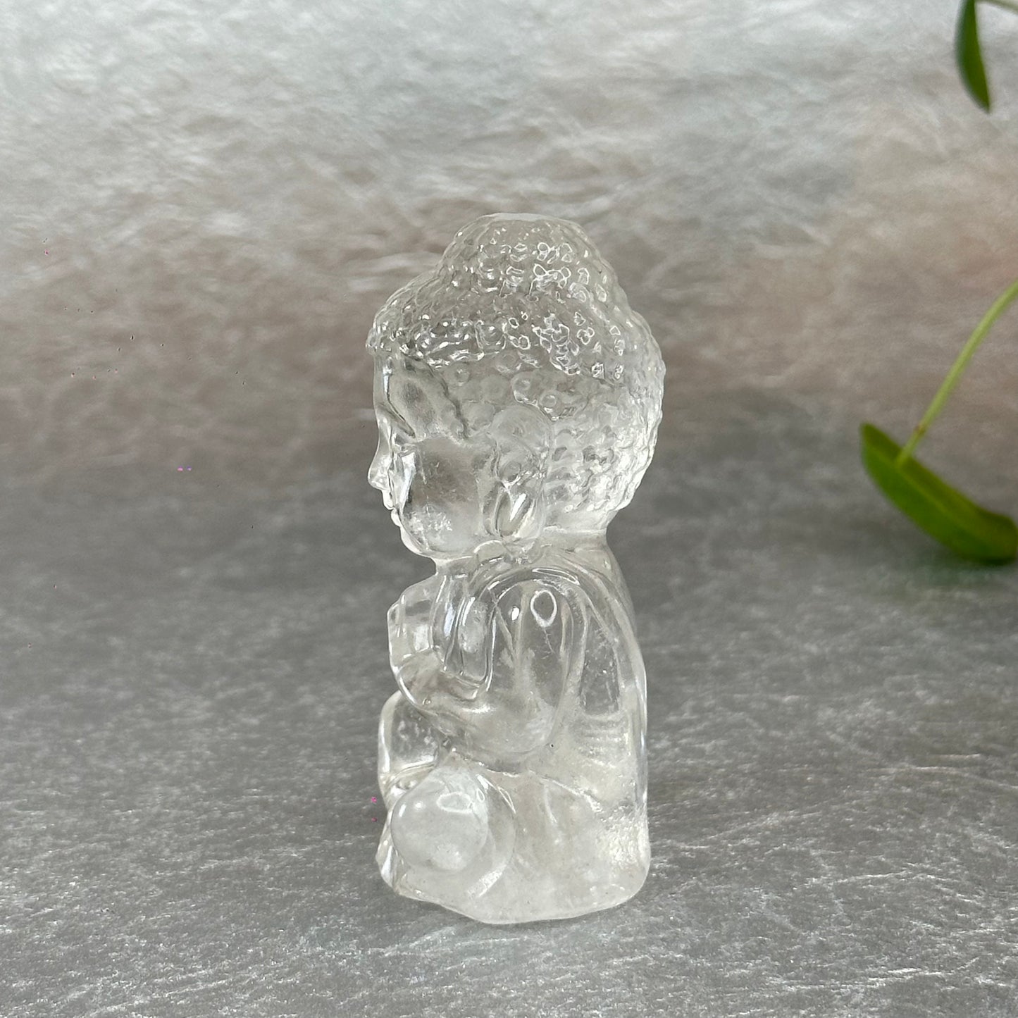 Natural Clear Quartz Buddha Figurine