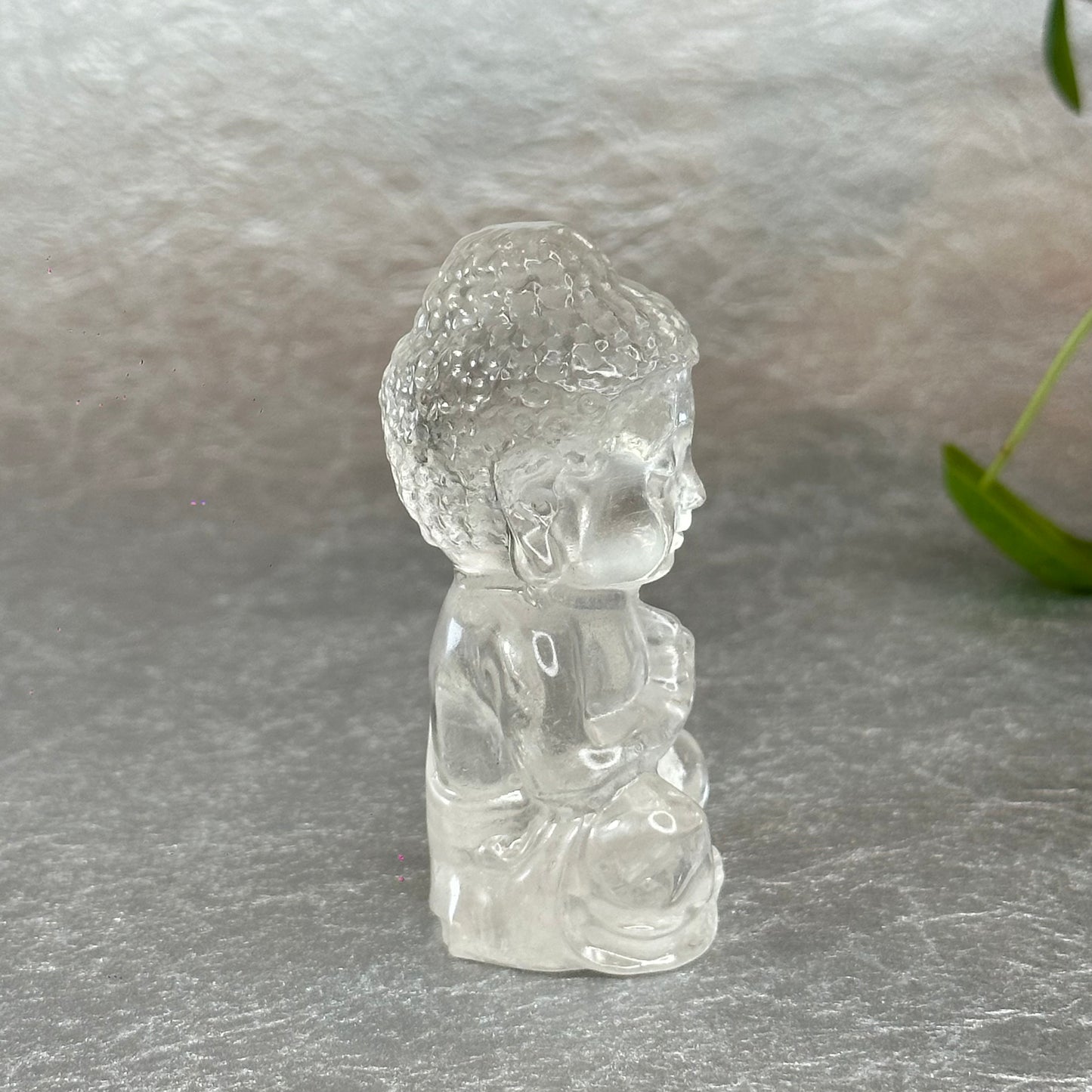 Natural Clear Quartz Buddha Figurine