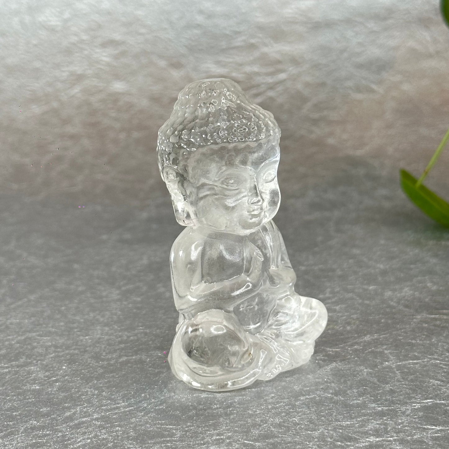 Natural Clear Quartz Buddha Figurine