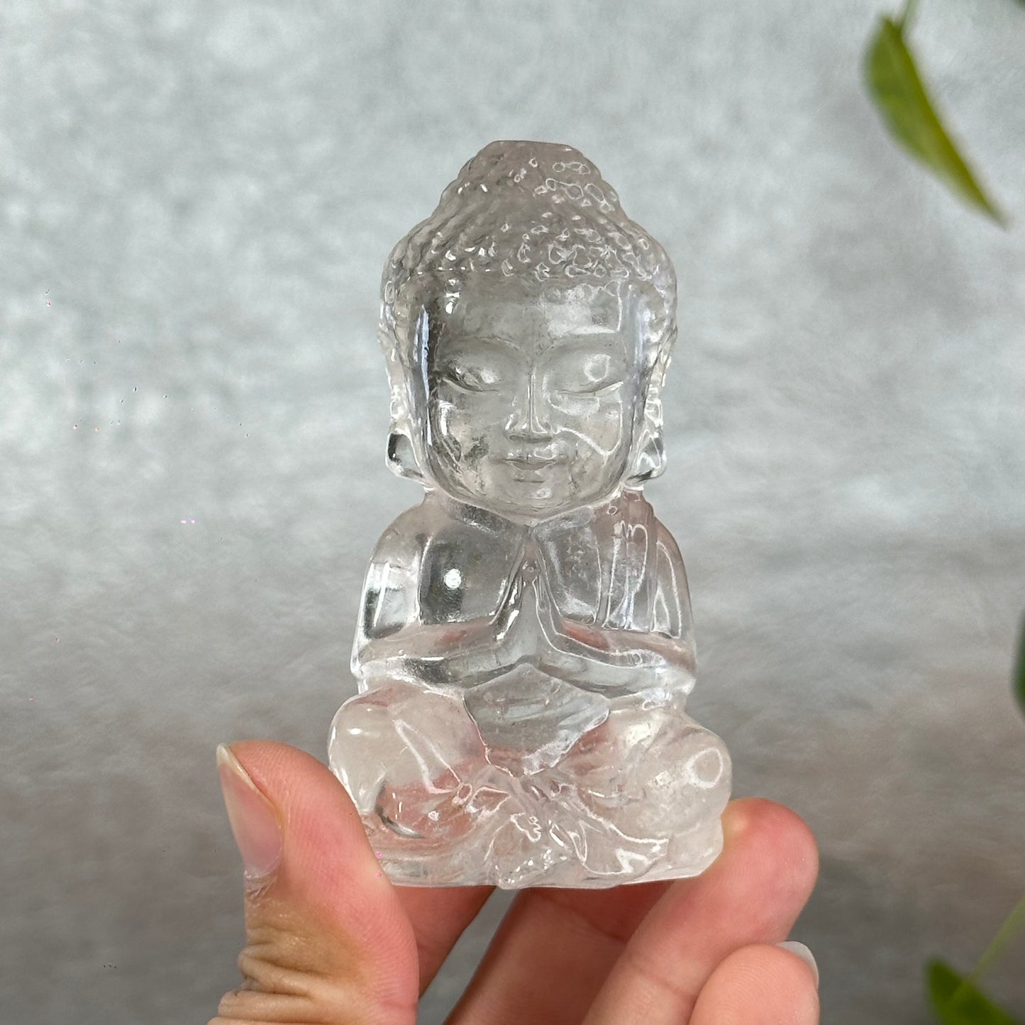 Natural Clear Quartz Buddha Figurine