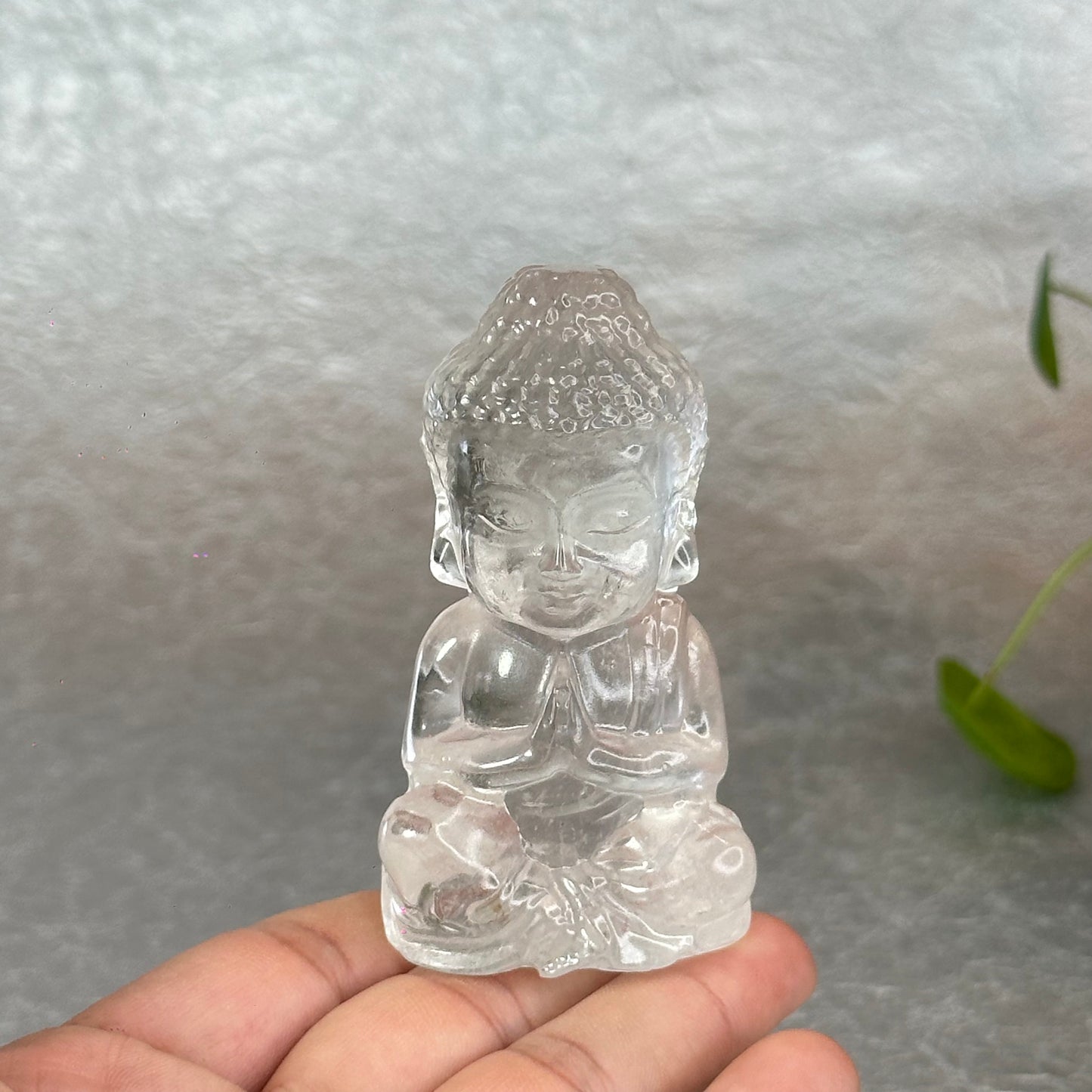 Natural Clear Quartz Buddha Figurine