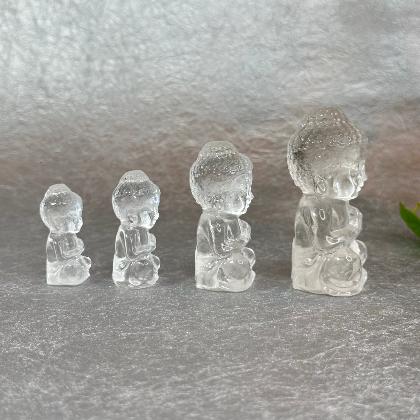 Natural Clear Quartz Buddha Figurine
