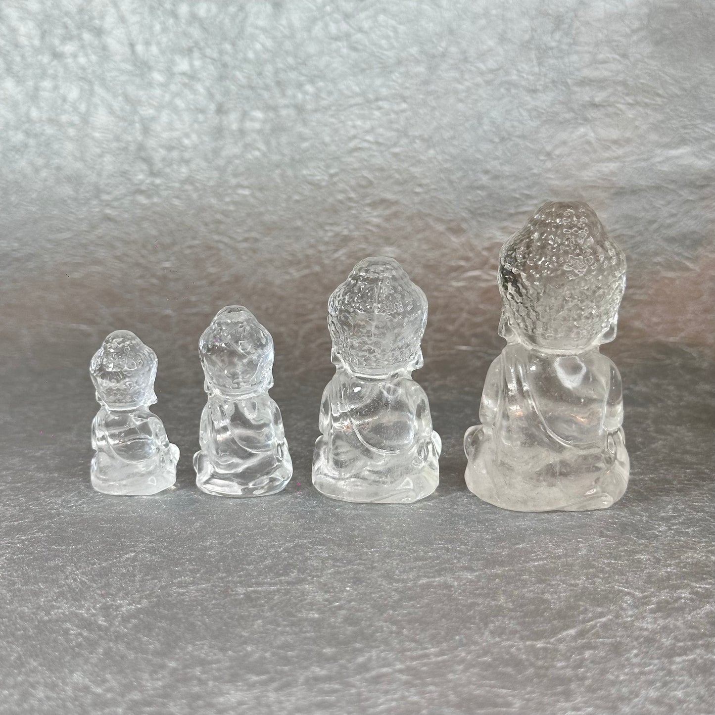 Natural Clear Quartz Buddha Figurine