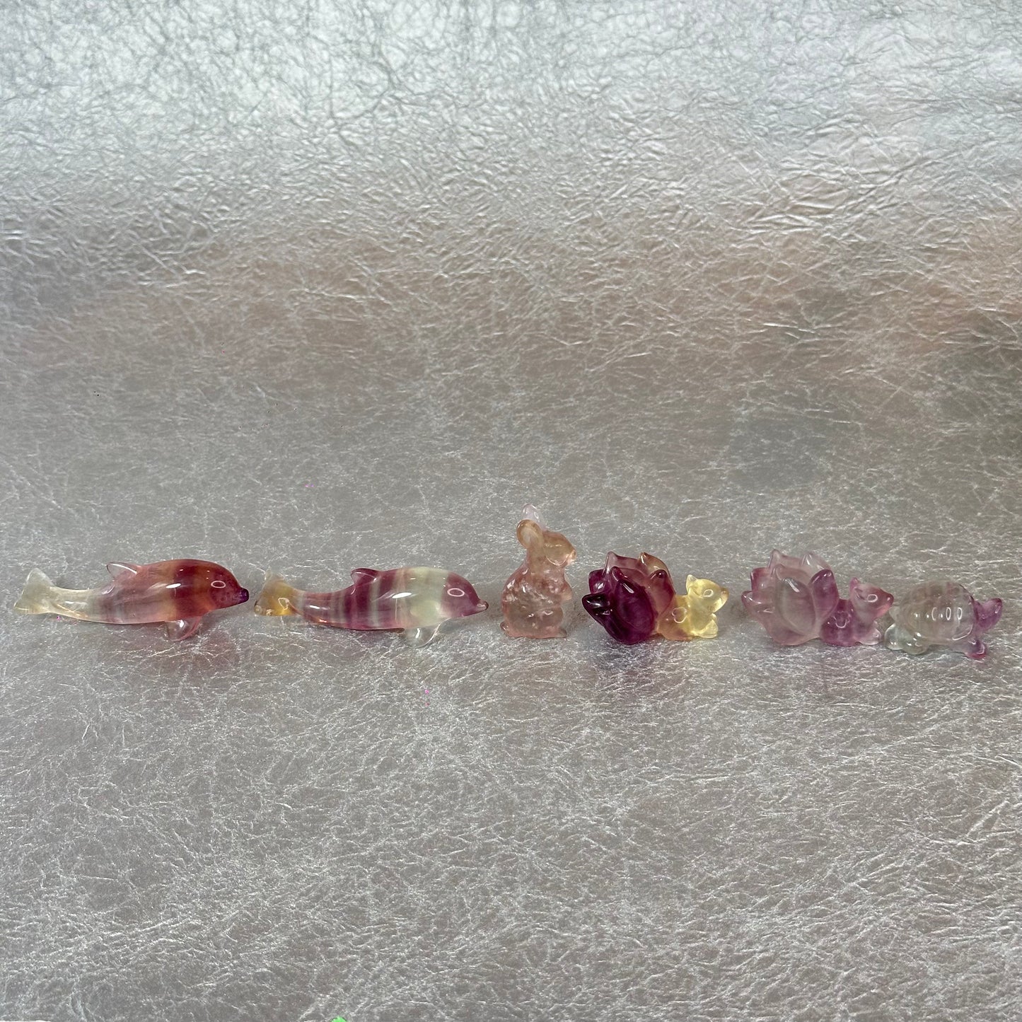 Natural Fluorite Dolphin Figurine