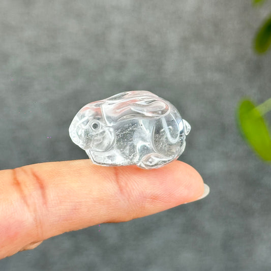 Natural Clear Quartz Bunny Figurine