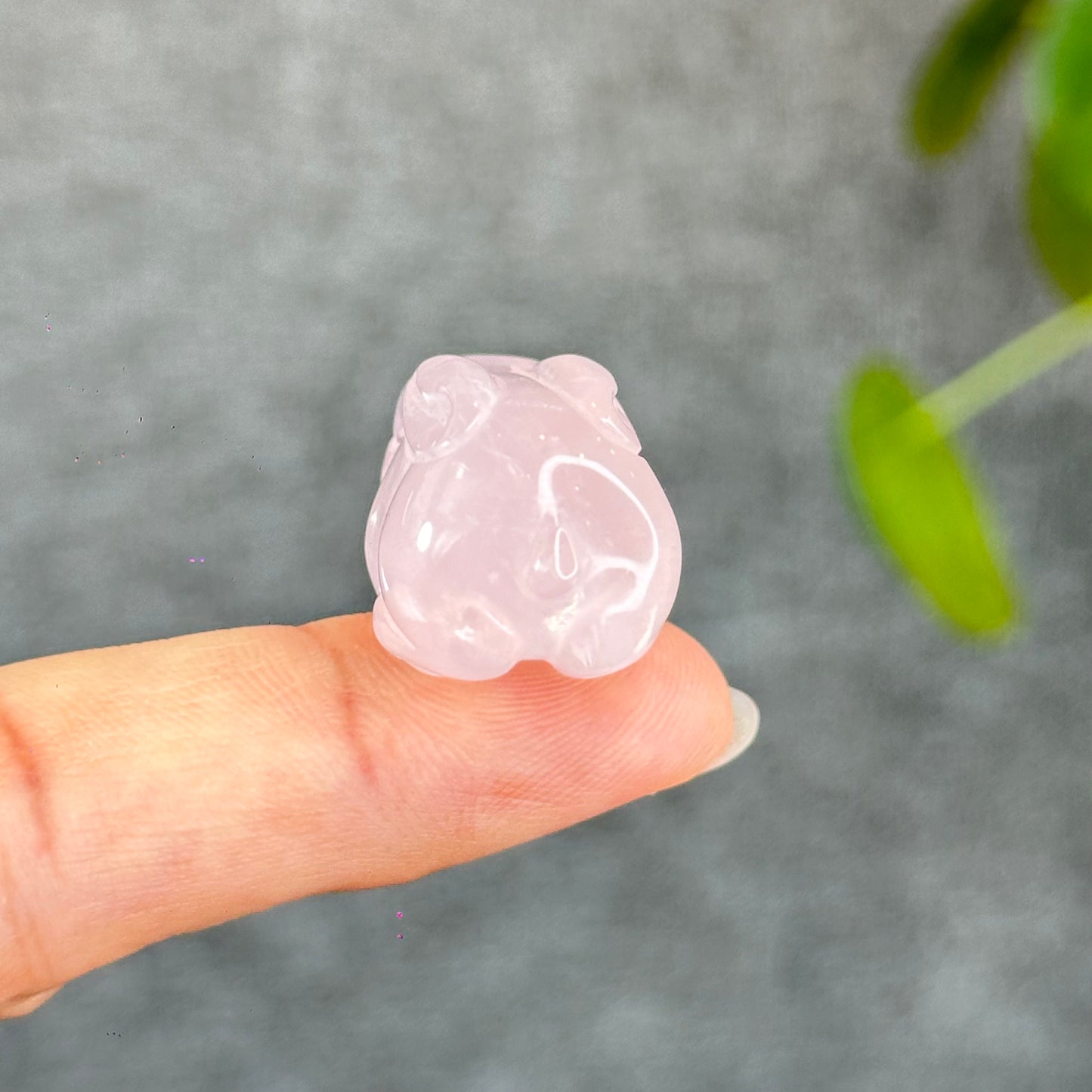 Natural Rose Quartz Bunny Figurine
